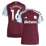 Explore the aston villa adidas home shirt 2024-25 – womens with a.garcía 16 printing Collection of Aston Villa jerseys. Authentic, high-quality football shirts for every supporter, available worldwide.