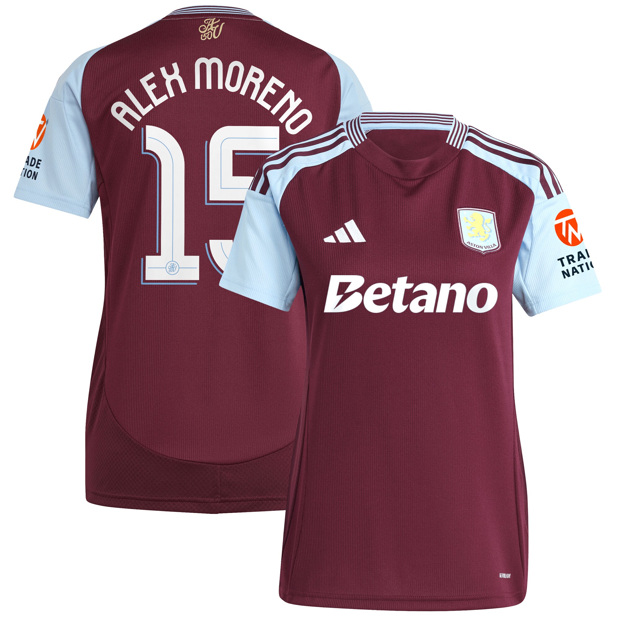 Explore the aston villa adidas home shirt 2024-25 – womens with alex moreno 15 cup printing Collection of Aston Villa jerseys. Authentic, high-quality football shirts for every supporter, available worldwide.