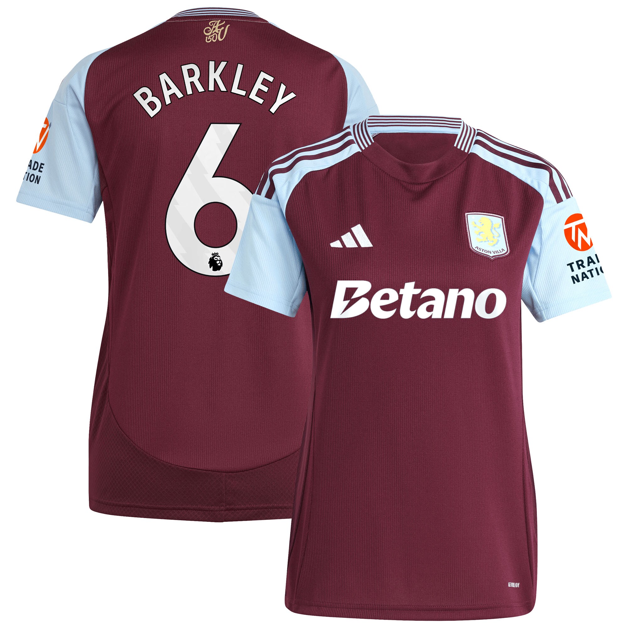 Explore the aston villa adidas home shirt 2024-25 – womens with barkley 6 printing Collection of Aston Villa jerseys. Authentic, high-quality football shirts for every supporter, available worldwide.