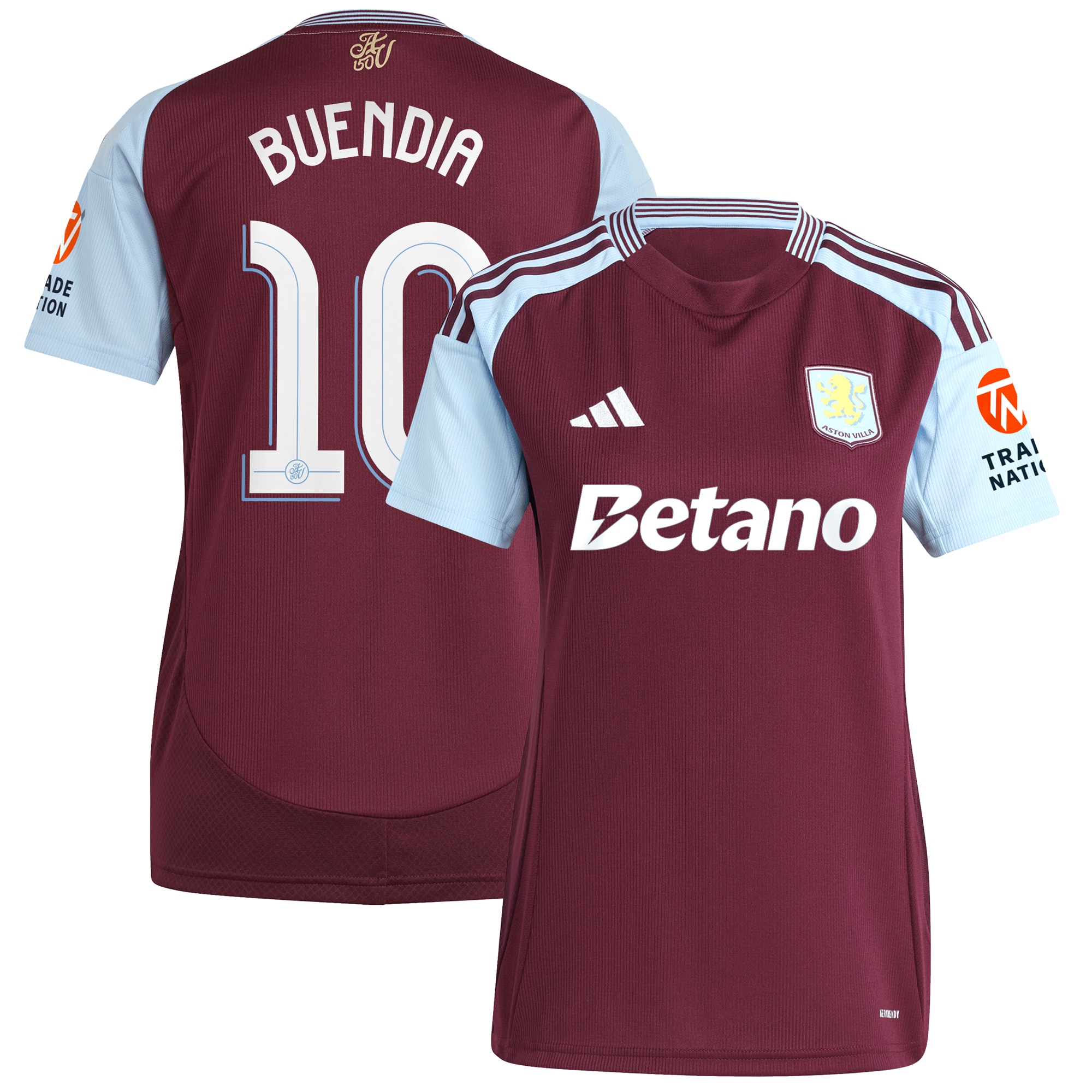 Explore the aston villa adidas home shirt 2024-25 – womens with buendia 10 cup printing Collection of Aston Villa jerseys. Authentic, high-quality football shirts for every supporter, available worldwide.
