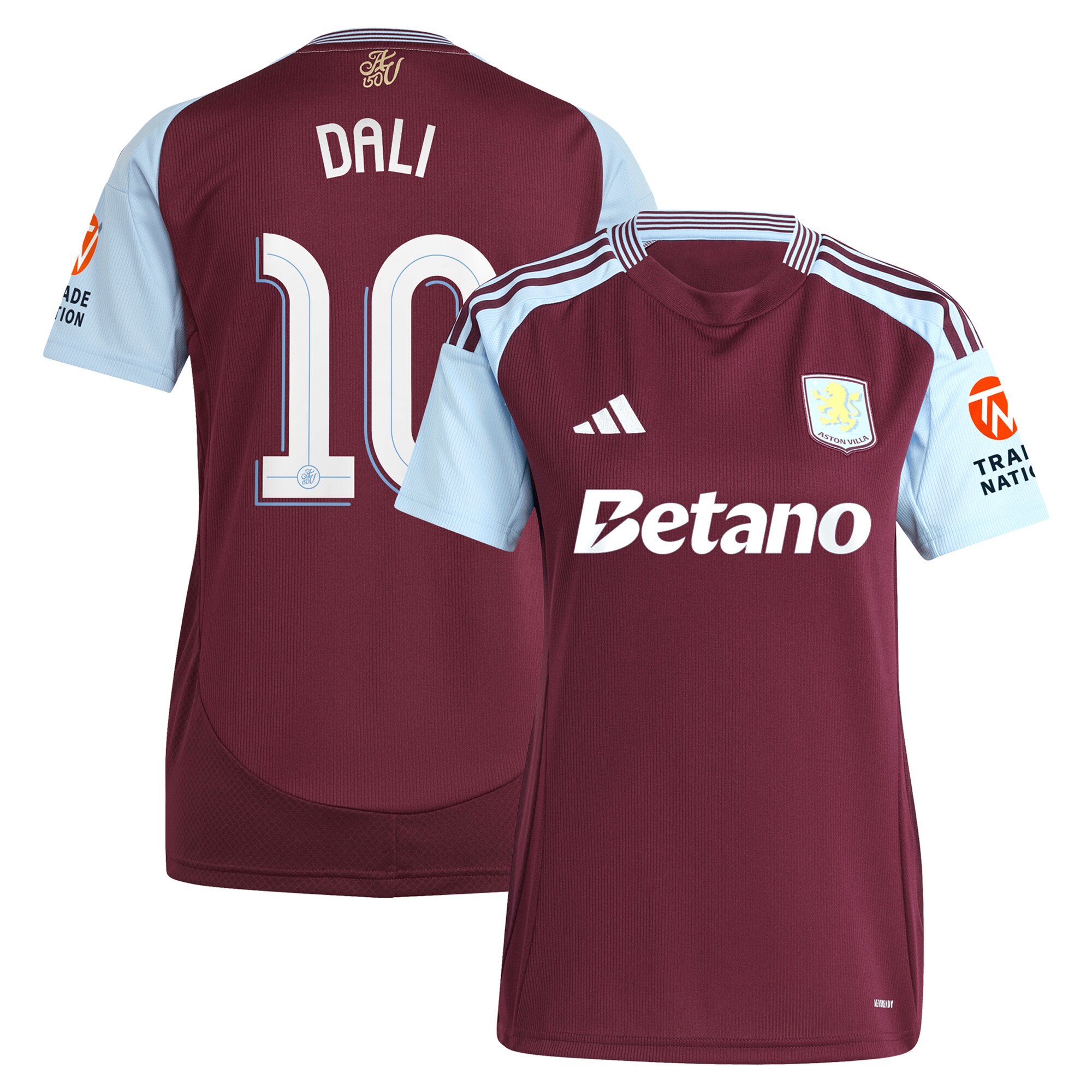 Explore the aston villa adidas home shirt 2024-25 – womens with dali 10 cup printing Collection of Aston Villa jerseys. Authentic, high-quality football shirts for every supporter, available worldwide.