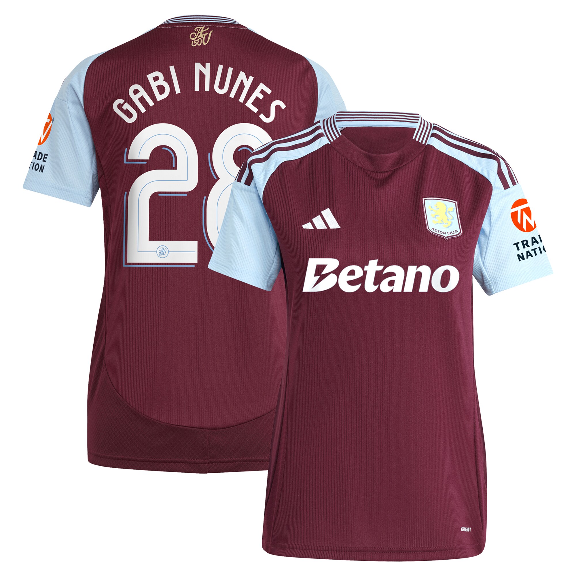 Explore the aston villa adidas home shirt 2024-25 – womens with gabi nunes 28 cup printing Collection of Aston Villa jerseys. Authentic, high-quality football shirts for every supporter, available worldwide.
