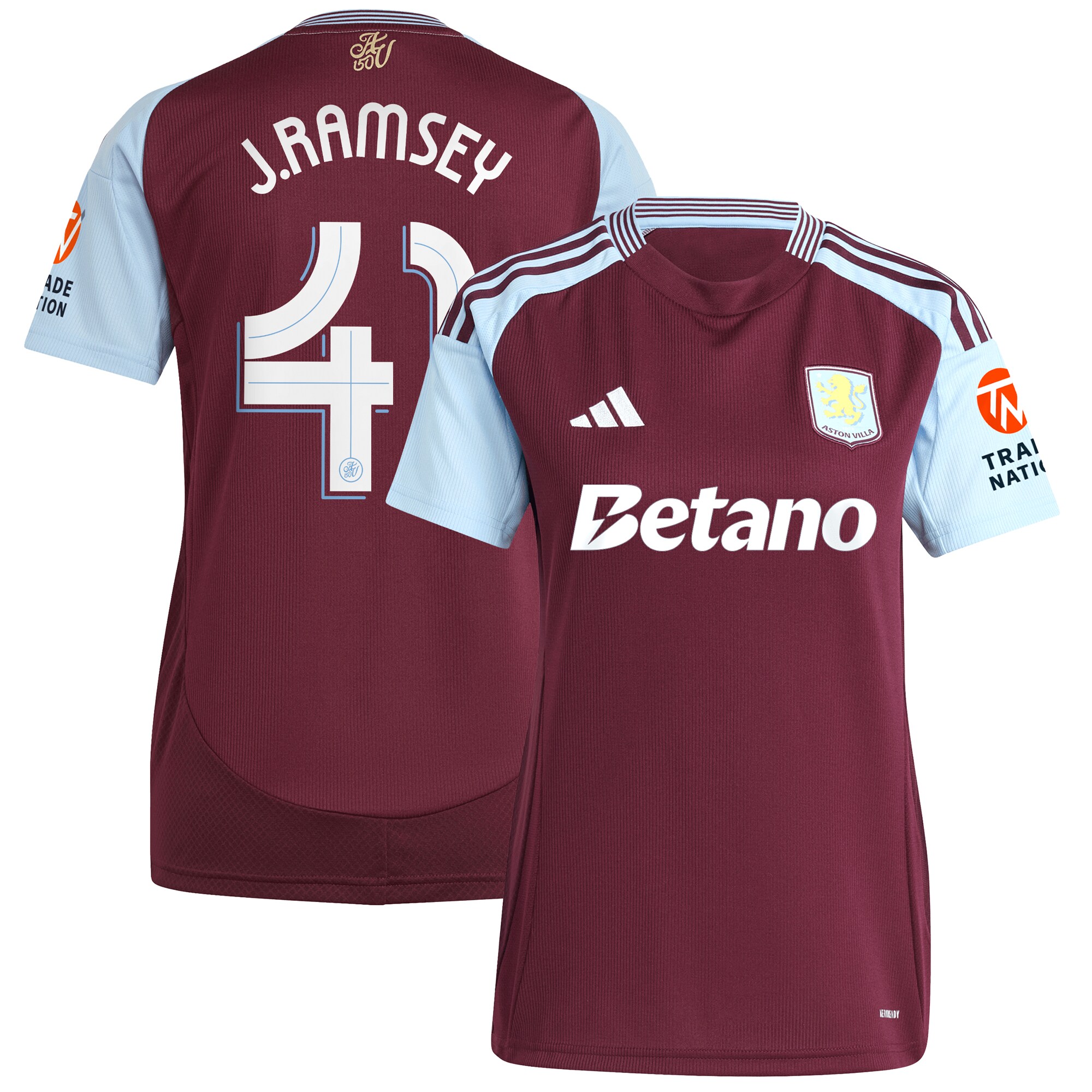 Explore the aston villa adidas home shirt 2024-25 – womens with j. ramsey 41 cup printing Collection of Aston Villa jerseys. Authentic, high-quality football shirts for every supporter, available worldwide.