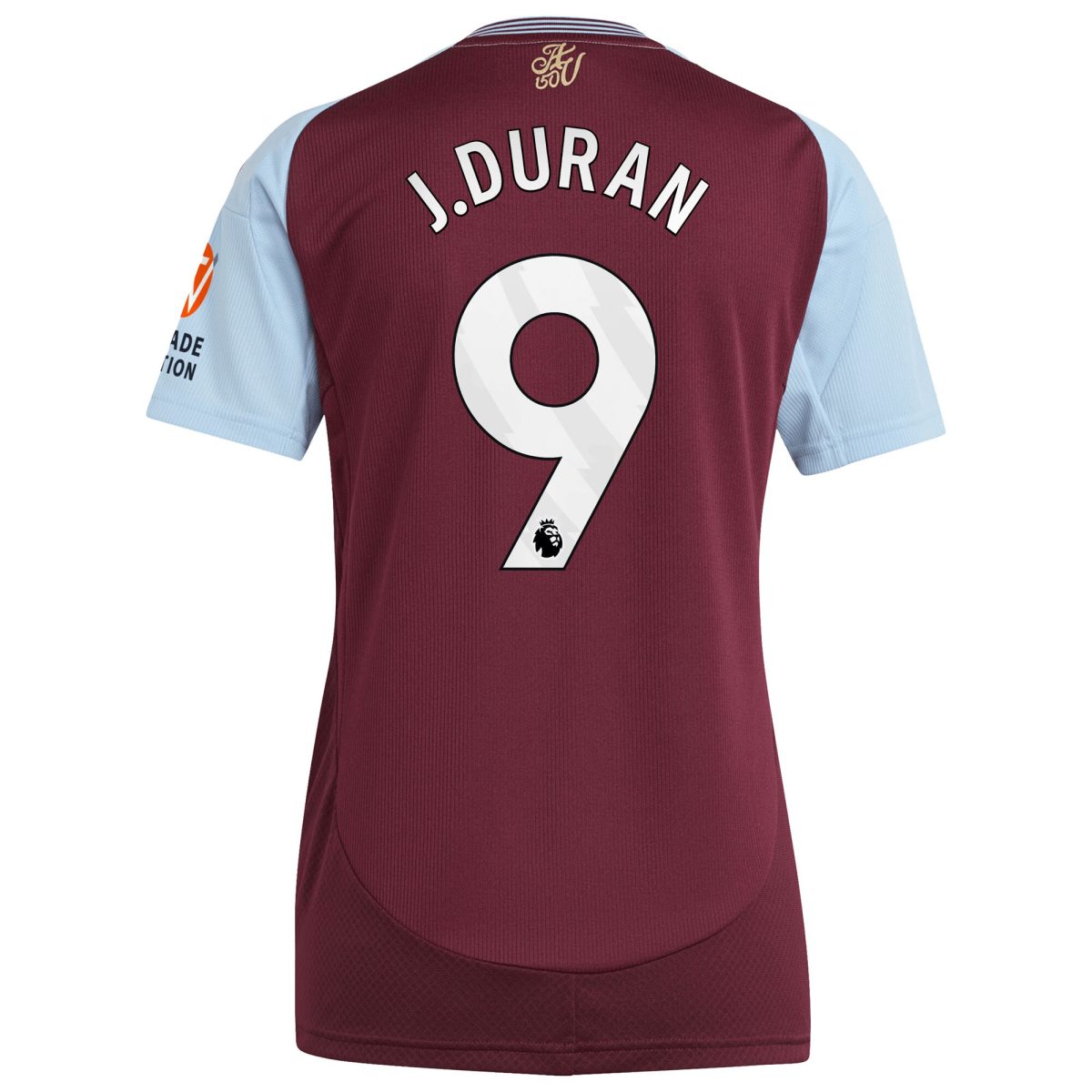 Explore the aston villa adidas home shirt 2024-25 – womens with j.duran 9 printing Collection of Aston Villa jerseys. Authentic, high-quality football shirts for every supporter, available worldwide.