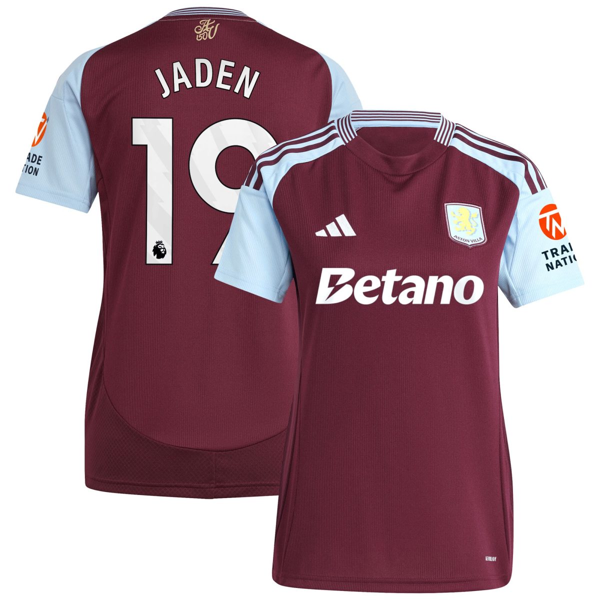 Explore the aston villa adidas home shirt 2024-25 – womens with jaden 19 printing Collection of Aston Villa jerseys. Authentic, high-quality football shirts for every supporter, available worldwide.