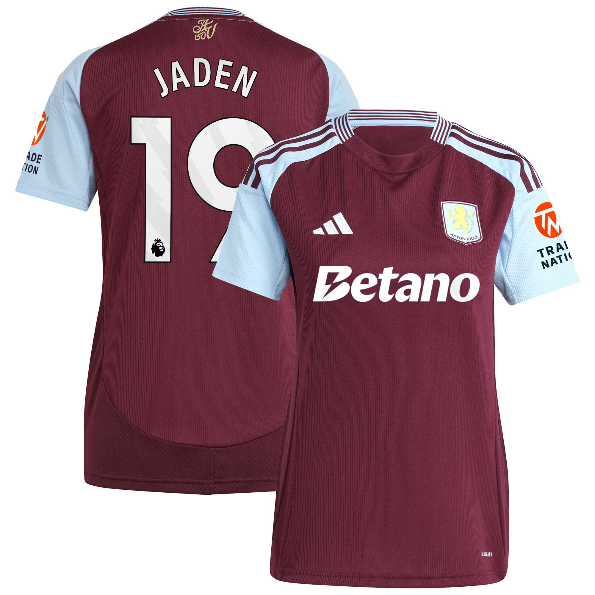 Explore the aston villa adidas home shirt 2024-25 – womens with jaden 19 printing Collection of Aston Villa jerseys. Authentic, high-quality football shirts for every supporter, available worldwide.