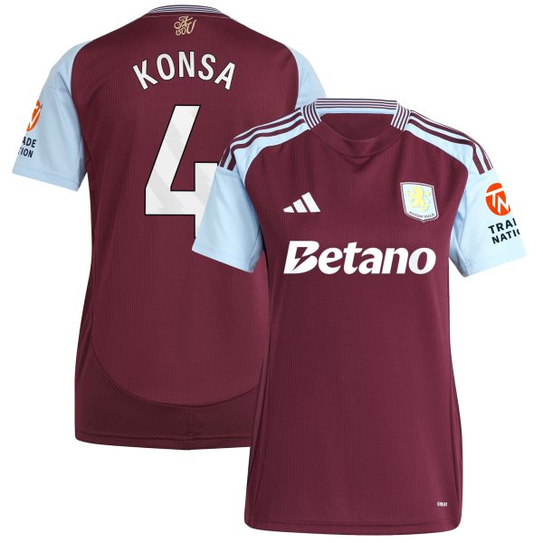 Explore the aston villa adidas home shirt 2024-25 – womens with konsa 4 printing Collection of Aston Villa jerseys. Authentic, high-quality football shirts for every supporter, available worldwide.