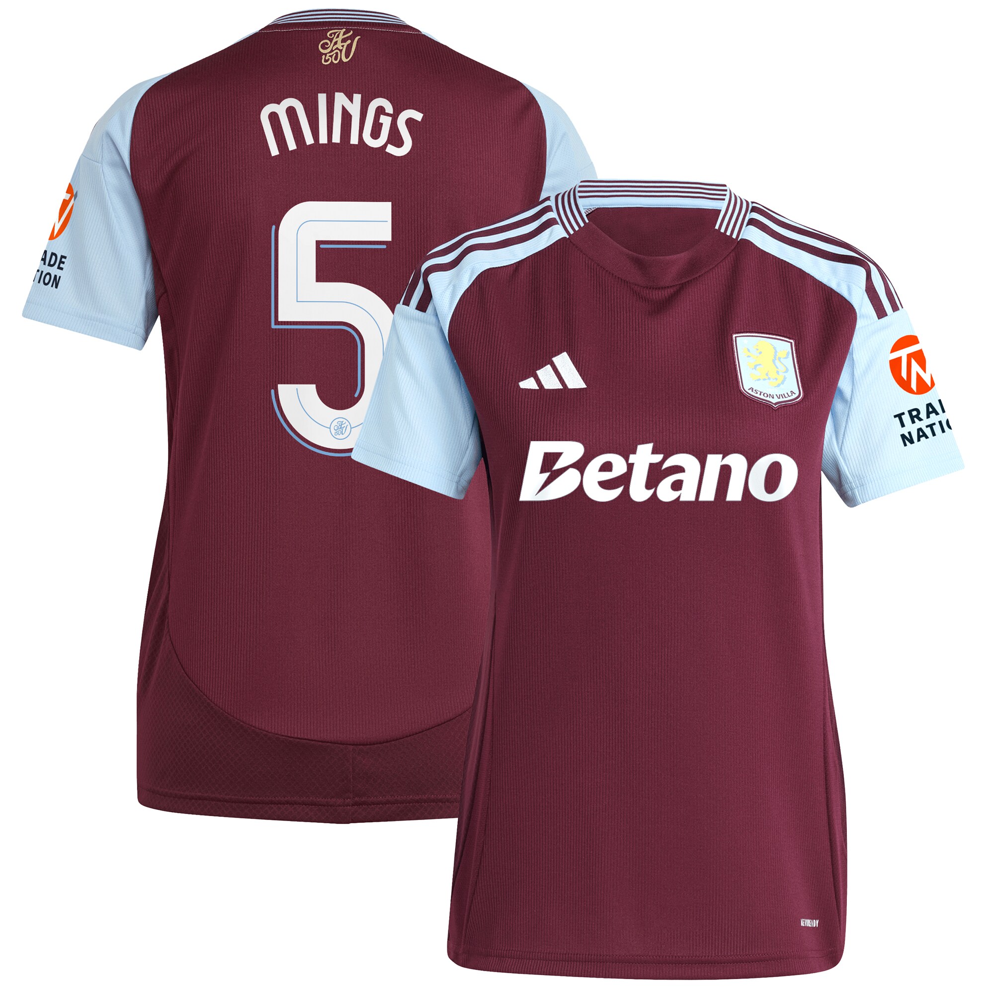 Explore the aston villa adidas home shirt 2024-25 – womens with mings 5 cup printing Collection of Aston Villa jerseys. Authentic, high-quality football shirts for every supporter, available worldwide.