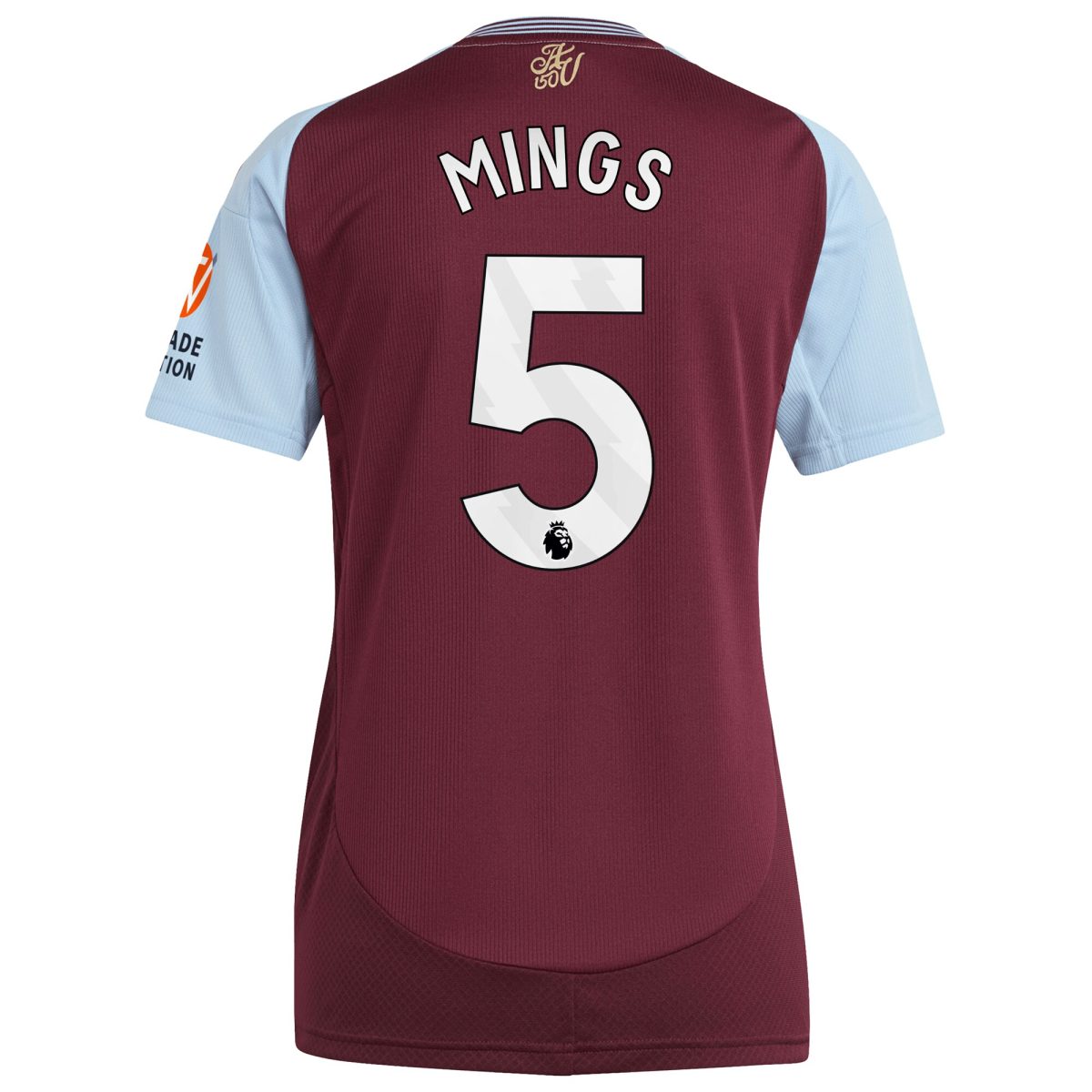 Explore the aston villa adidas home shirt 2024-25 – womens with mings 5 printing Collection of Aston Villa jerseys. Authentic, high-quality football shirts for every supporter, available worldwide.