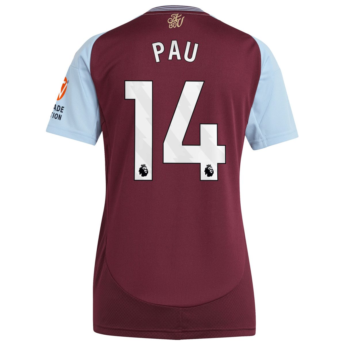 Explore the aston villa adidas home shirt 2024-25 – womens with pau 14 printing Collection of Aston Villa jerseys. Authentic, high-quality football shirts for every supporter, available worldwide.