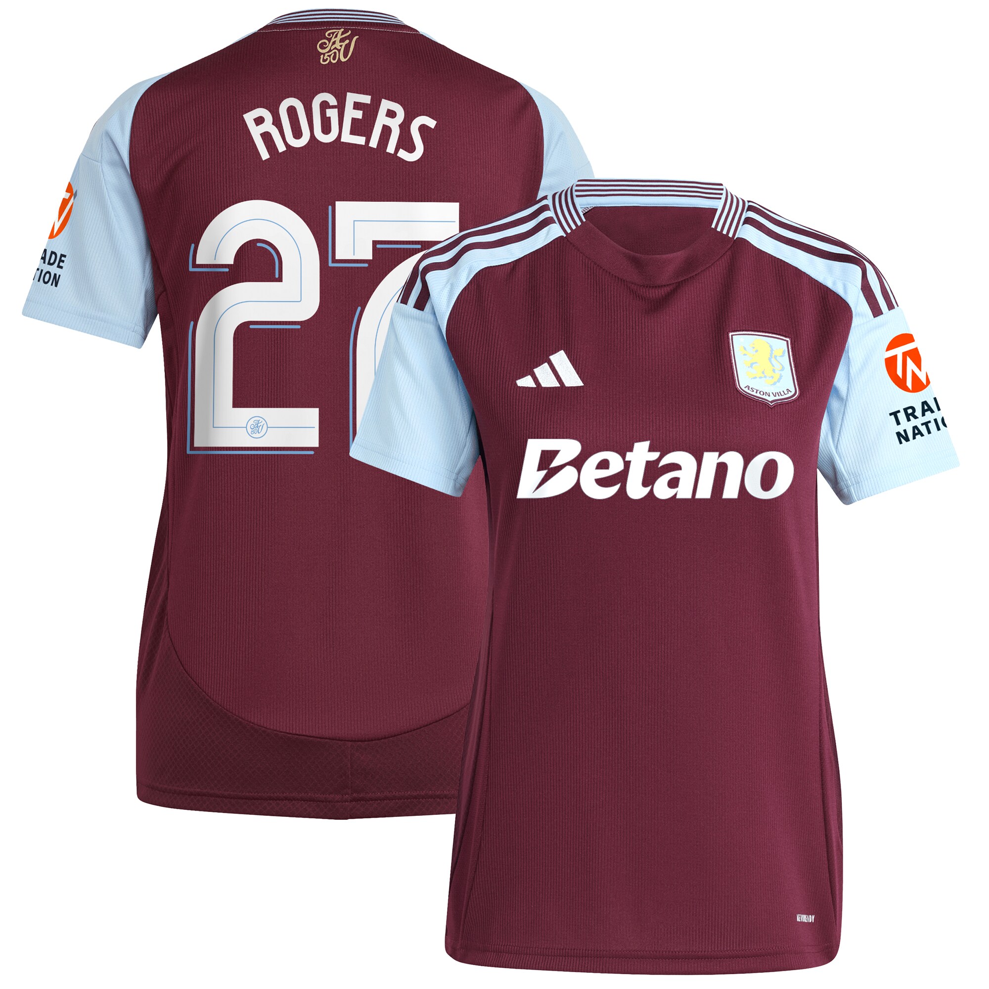 Explore the aston villa adidas home shirt 2024-25 – womens with rogers 27 cup printing Collection of Aston Villa jerseys. Authentic, high-quality football shirts for every supporter, available worldwide.