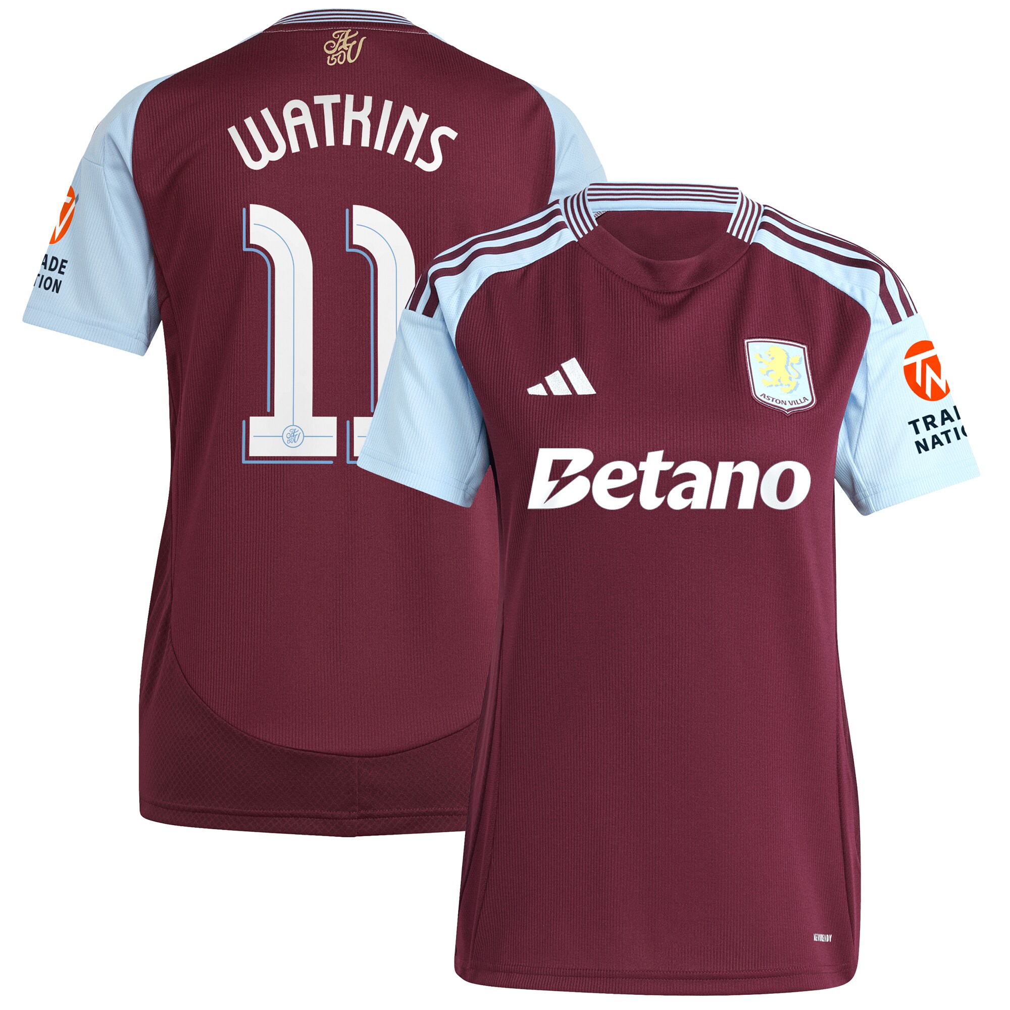 Explore the aston villa adidas home shirt 2024-25 – womens with watkins 11 cup printing Collection of Aston Villa jerseys. Authentic, high-quality football shirts for every supporter, available worldwide.