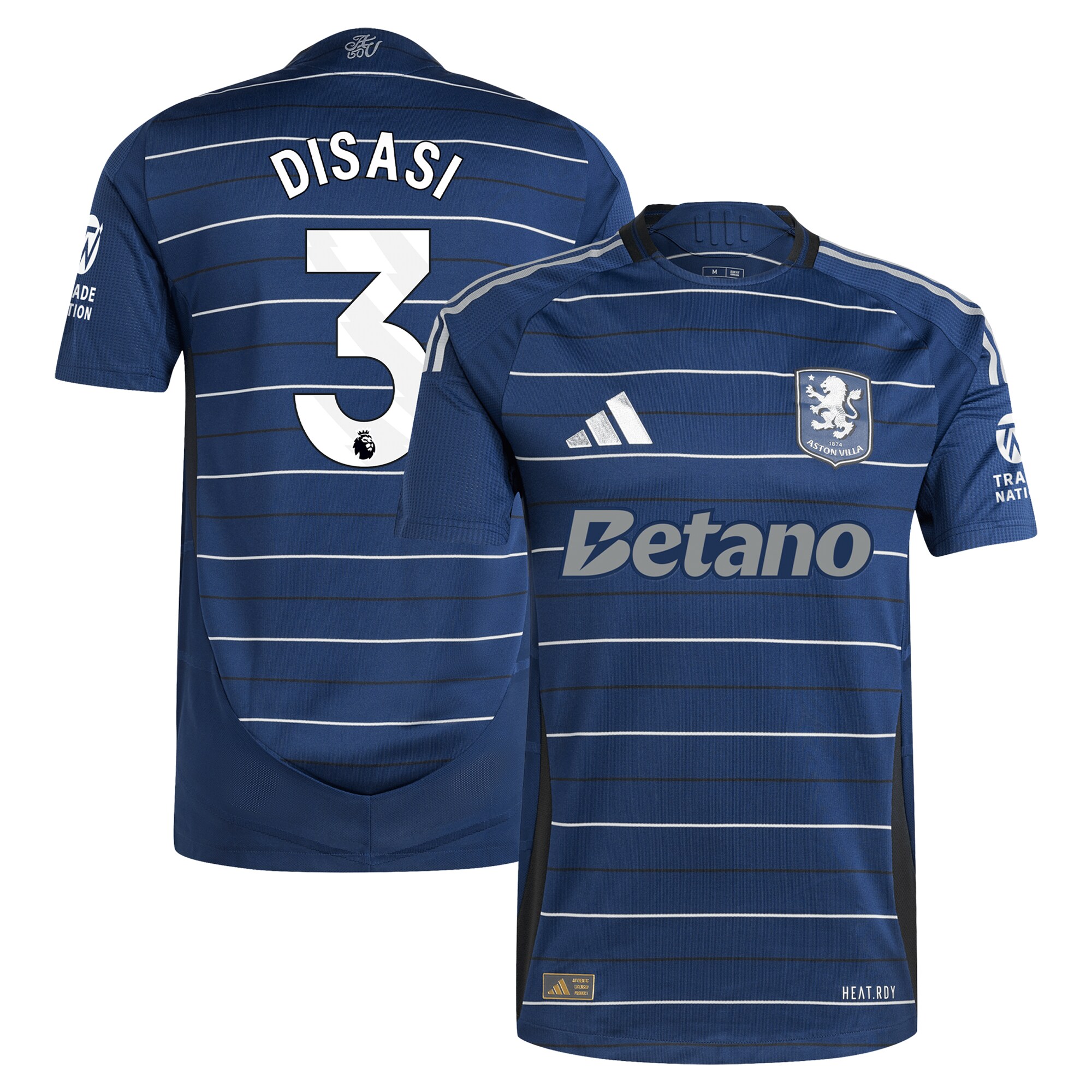 Explore the aston villa adidas third authentic shirt 2024-25 with disasi 3 printing Collection of Aston Villa jerseys. Authentic, high-quality football shirts for every supporter, available worldwide.
