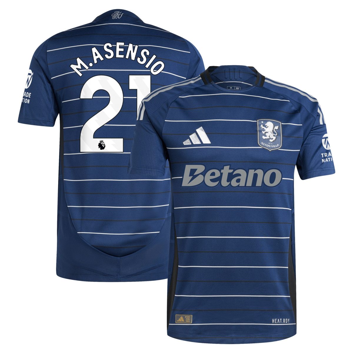 Explore the aston villa adidas third authentic shirt 2024-25 with m.asensio 21 printing Collection of Aston Villa jerseys. Authentic, high-quality football shirts for every supporter, available worldwide.