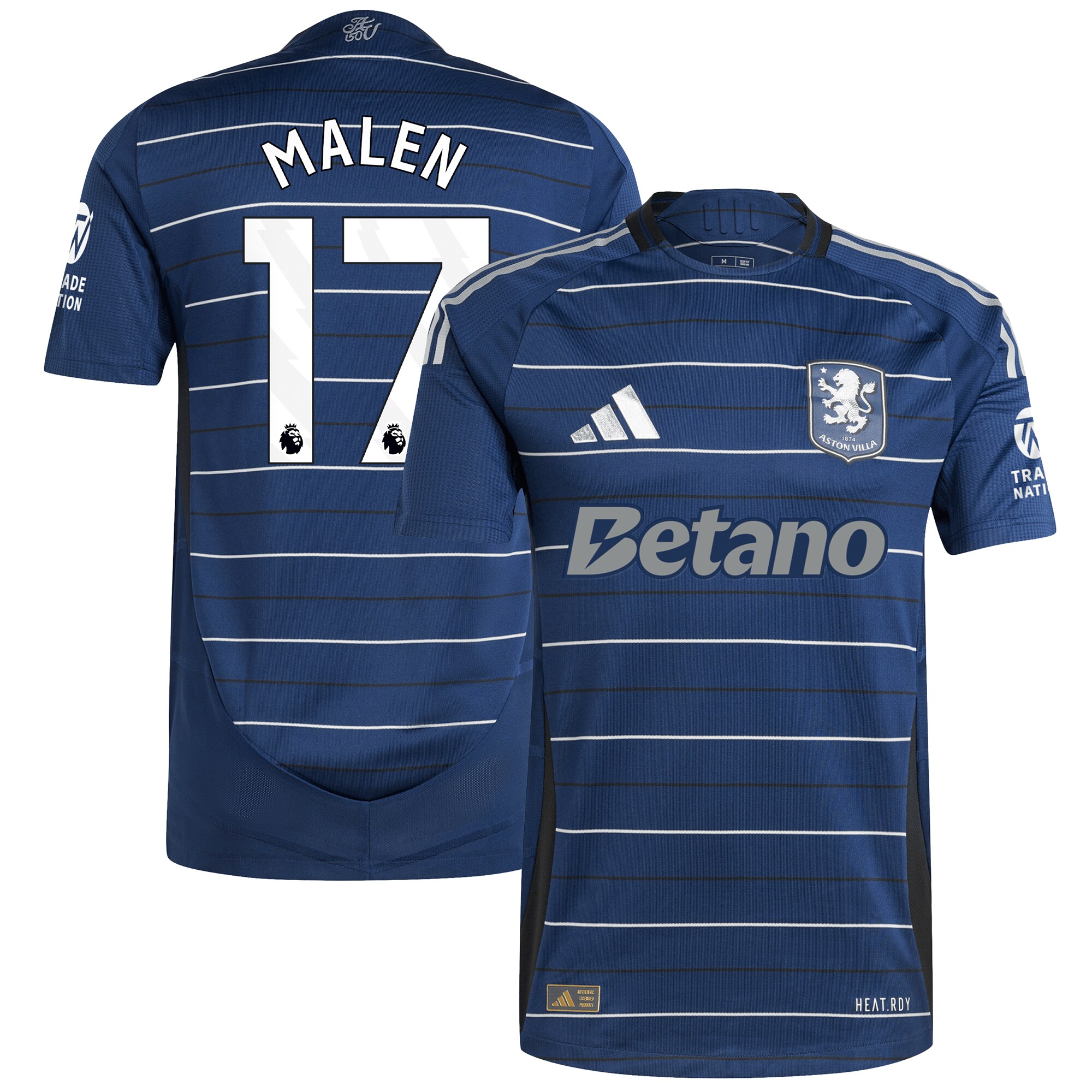 Explore the aston villa adidas third authentic shirt 2024-25 with malen 17 printing Collection of Aston Villa jerseys. Authentic, high-quality football shirts for every supporter, available worldwide.