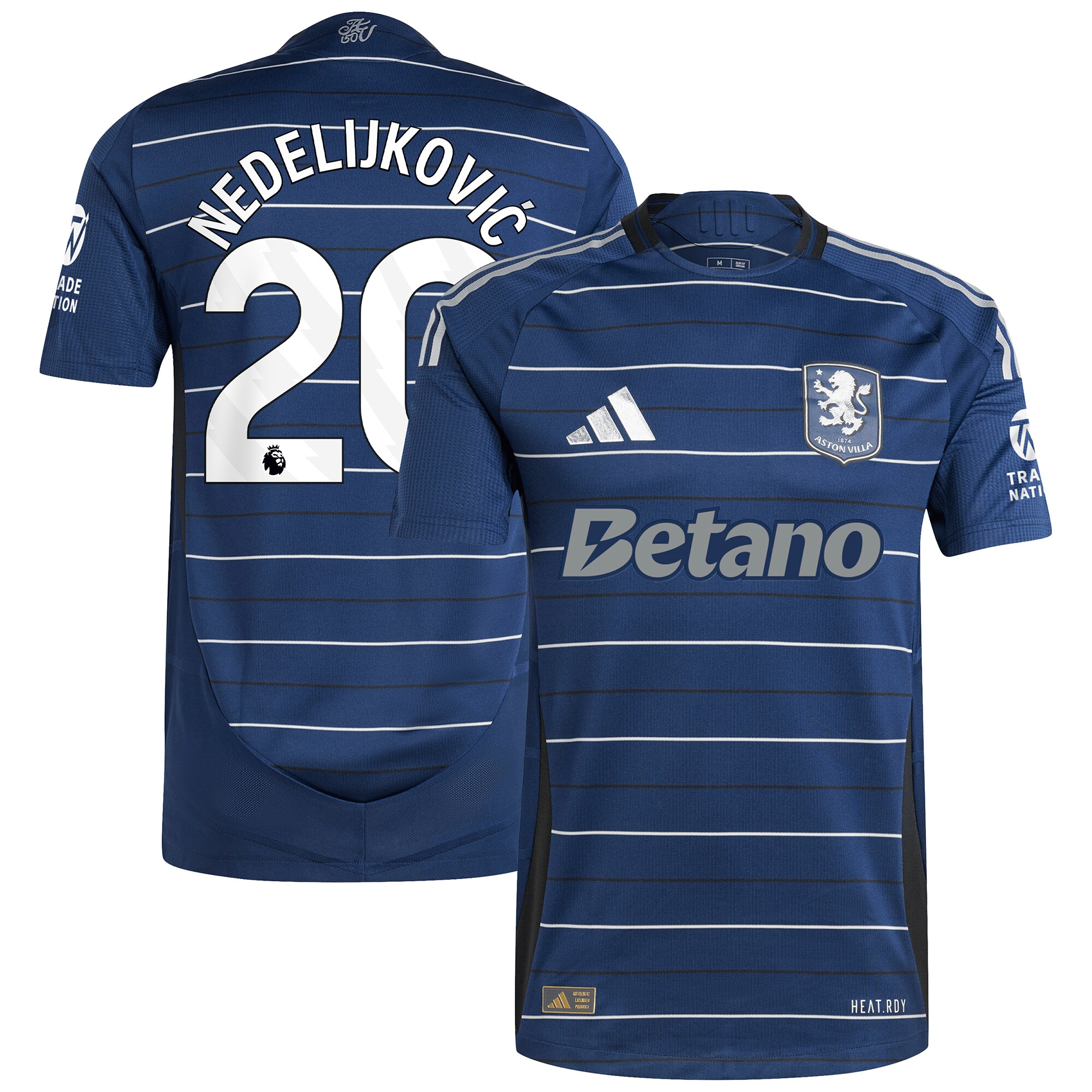 Explore the aston villa adidas third authentic shirt 2024-25 with nedeljković 20 printing Collection of Aston Villa jerseys. Authentic, high-quality football shirts for every supporter, available worldwide.