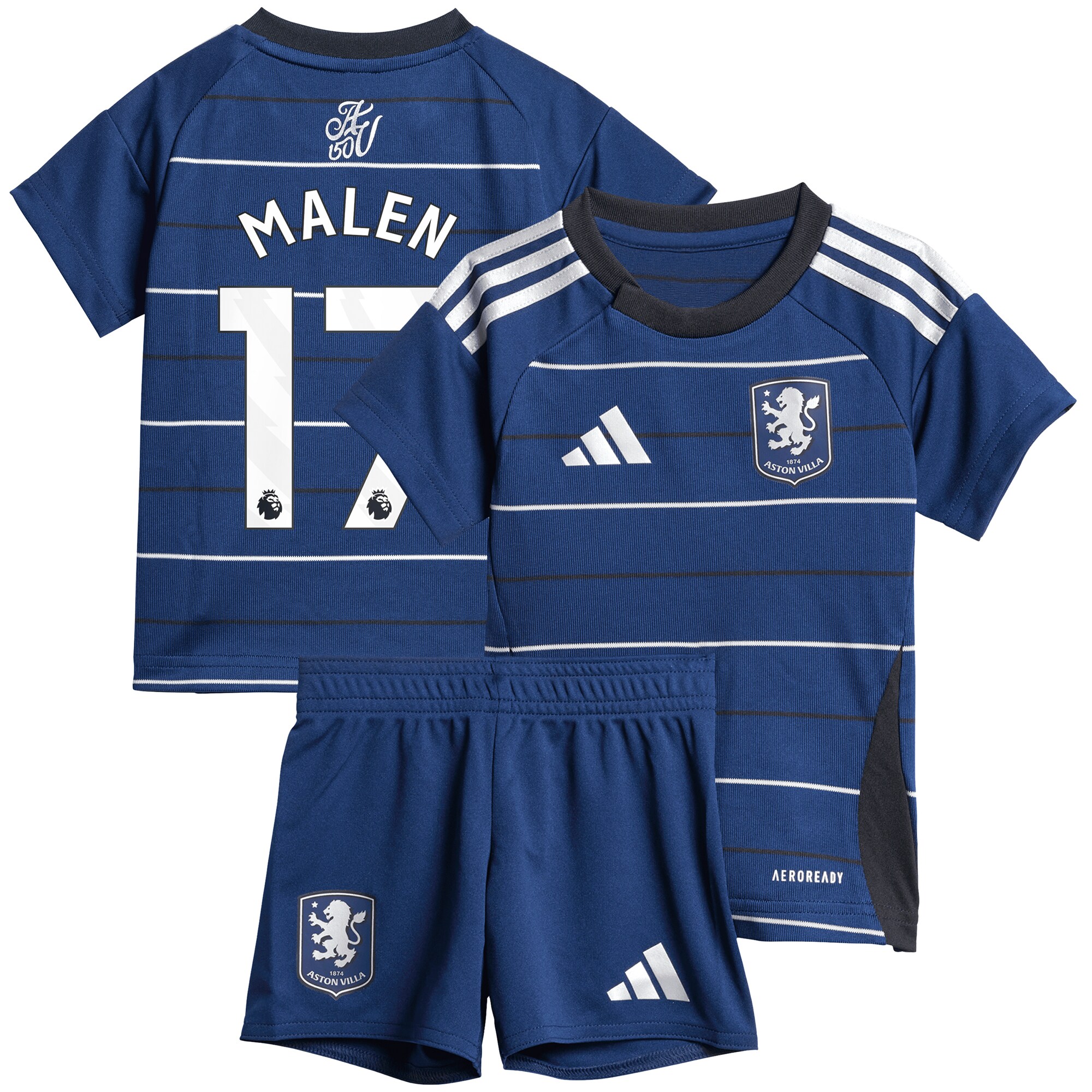 Explore the aston villa adidas third baby kit 2024-25 with malen 17 printing Collection of Aston Villa jerseys. Authentic, high-quality football shirts for every supporter, available worldwide.