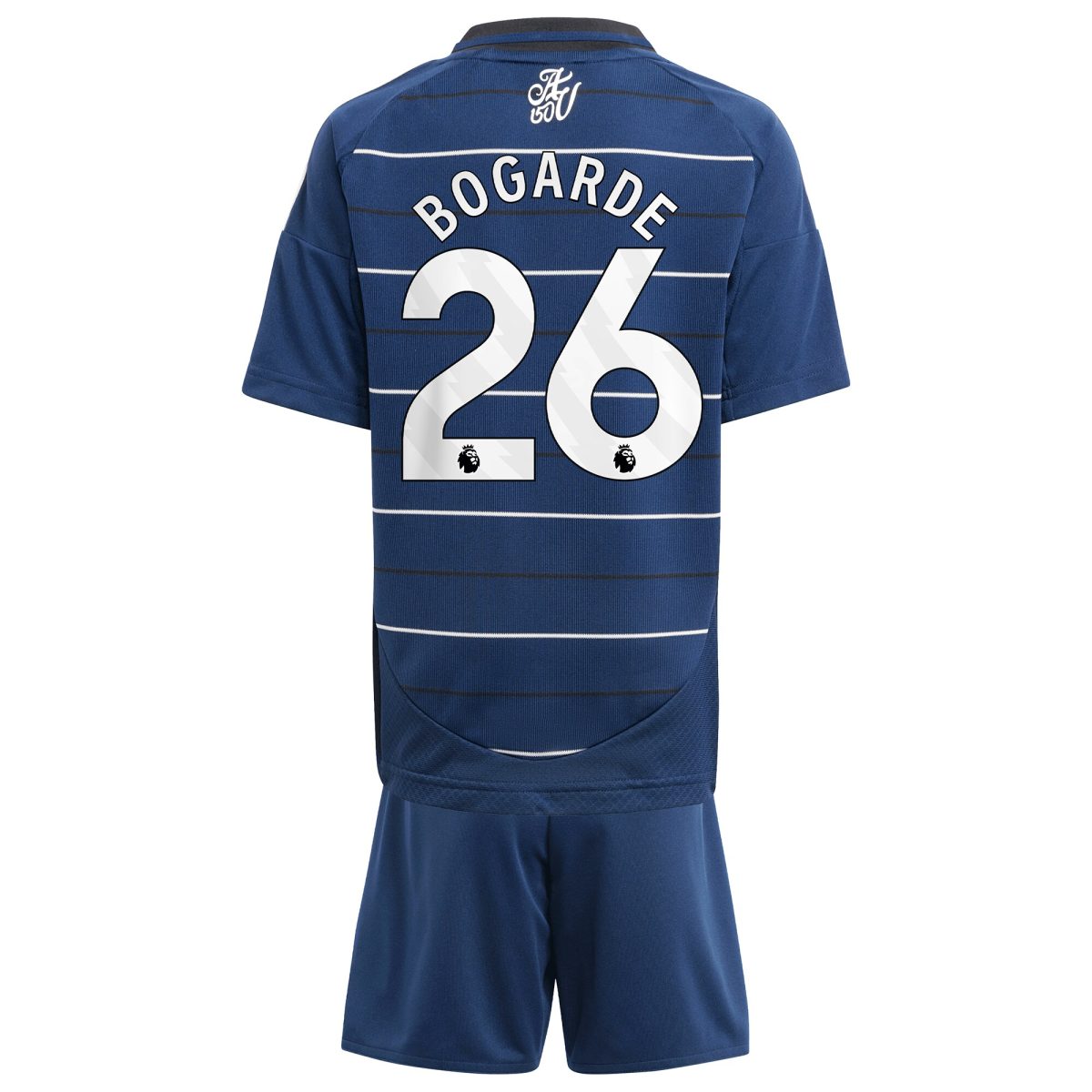 Explore the aston villa adidas third minikit 2024-25 with bogarde 26 printing Collection of Aston Villa jerseys. Authentic, high-quality football shirts for every supporter, available worldwide.
