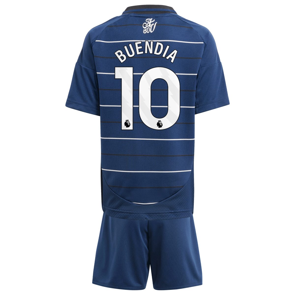 Explore the aston villa adidas third minikit 2024-25 with buendia 10 printing Collection of Aston Villa jerseys. Authentic, high-quality football shirts for every supporter, available worldwide.