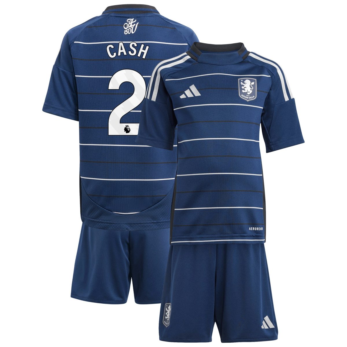 Explore the aston villa adidas third minikit 2024-25 with cash 2 printing Collection of Aston Villa jerseys. Authentic, high-quality football shirts for every supporter, available worldwide.