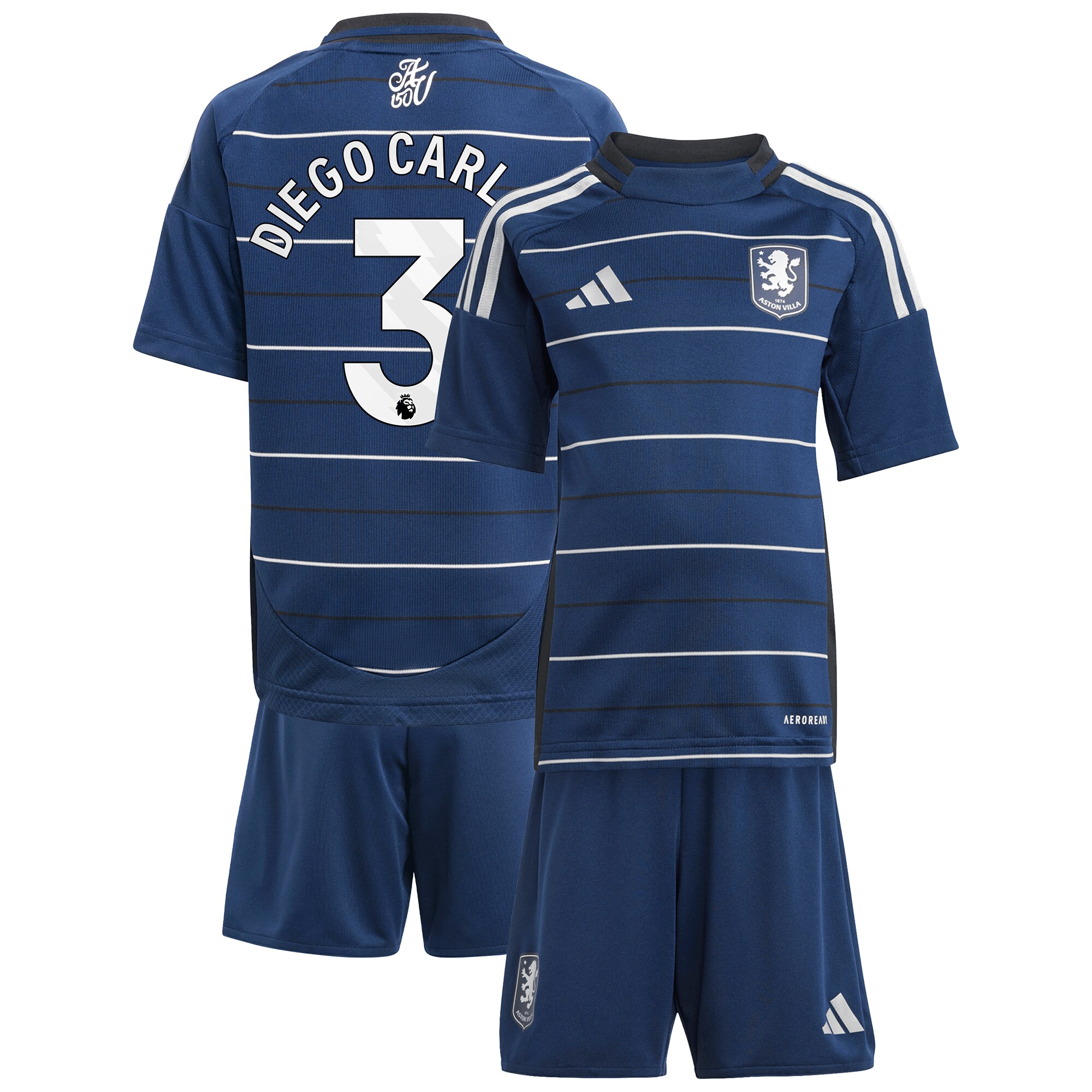 Explore the aston villa adidas third minikit 2024-25 with diego carlos 3 printing Collection of Aston Villa jerseys. Authentic, high-quality football shirts for every supporter, available worldwide.