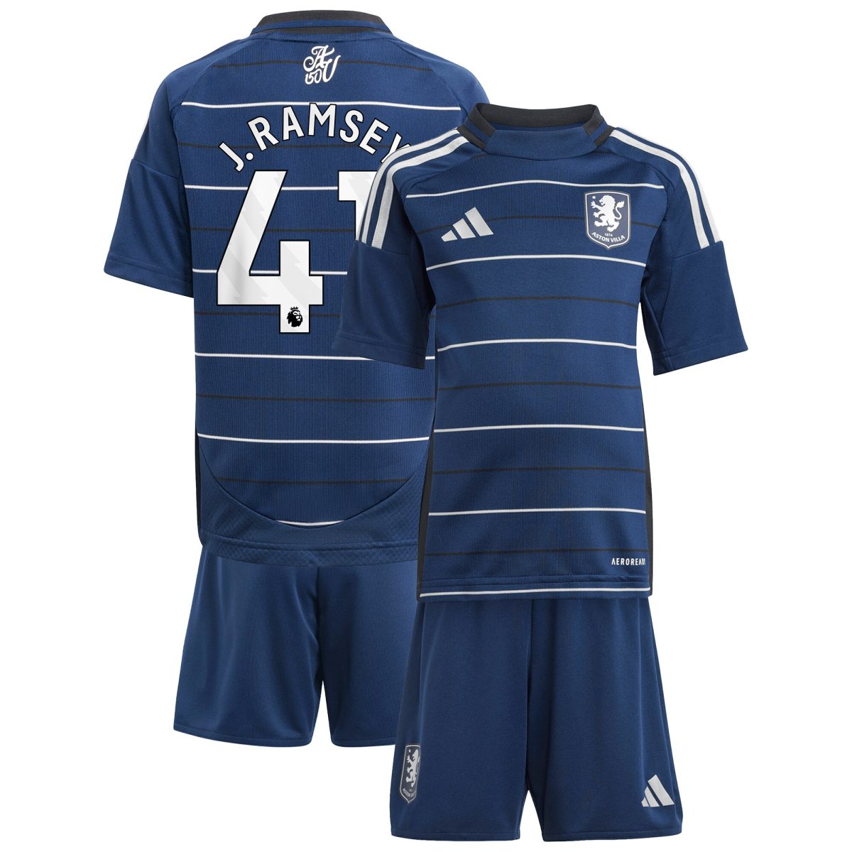 Explore the aston villa adidas third minikit 2024-25 with j. ramsey 41 printing Collection of Aston Villa jerseys. Authentic, high-quality football shirts for every supporter, available worldwide.