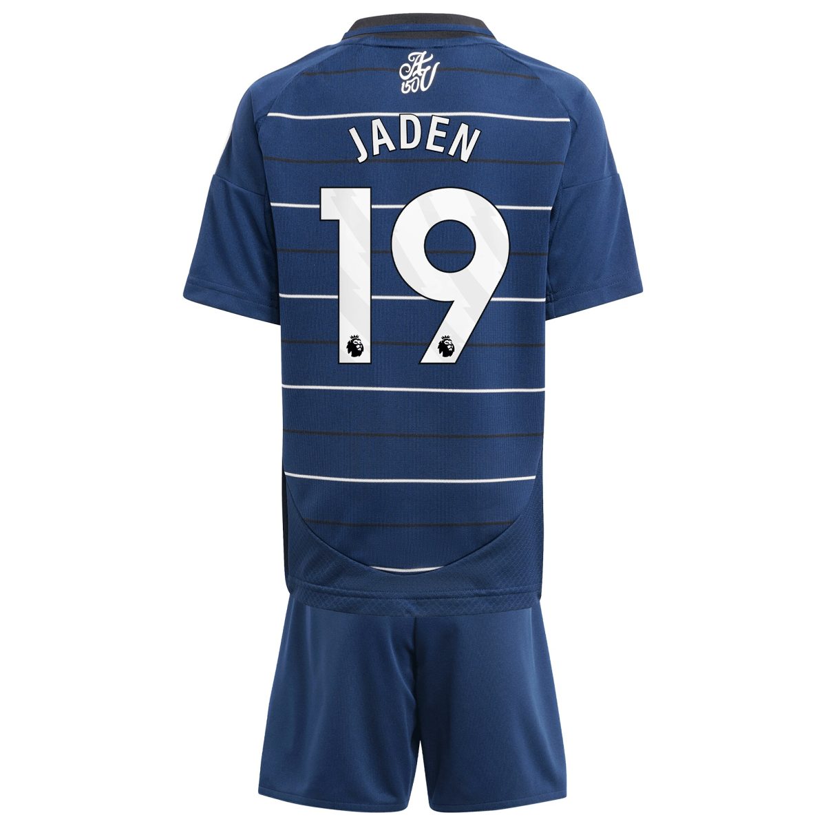 Explore the aston villa adidas third minikit 2024-25 with jaden 19 printing Collection of Aston Villa jerseys. Authentic, high-quality football shirts for every supporter, available worldwide.