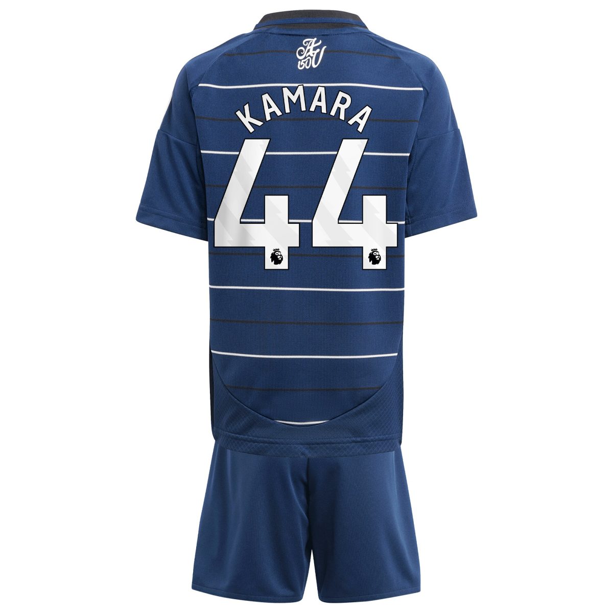 Explore the aston villa adidas third minikit 2024-25 with kamara 44 printing Collection of Aston Villa jerseys. Authentic, high-quality football shirts for every supporter, available worldwide.