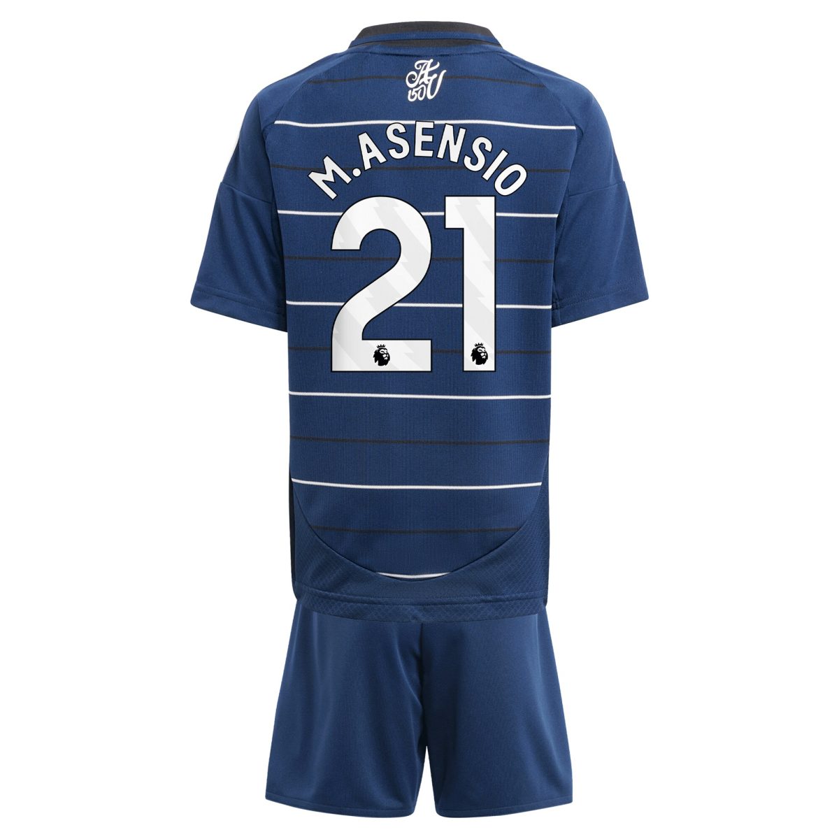 Explore the aston villa adidas third minikit 2024-25 with m.asensio 21 printing Collection of Aston Villa jerseys. Authentic, high-quality football shirts for every supporter, available worldwide.