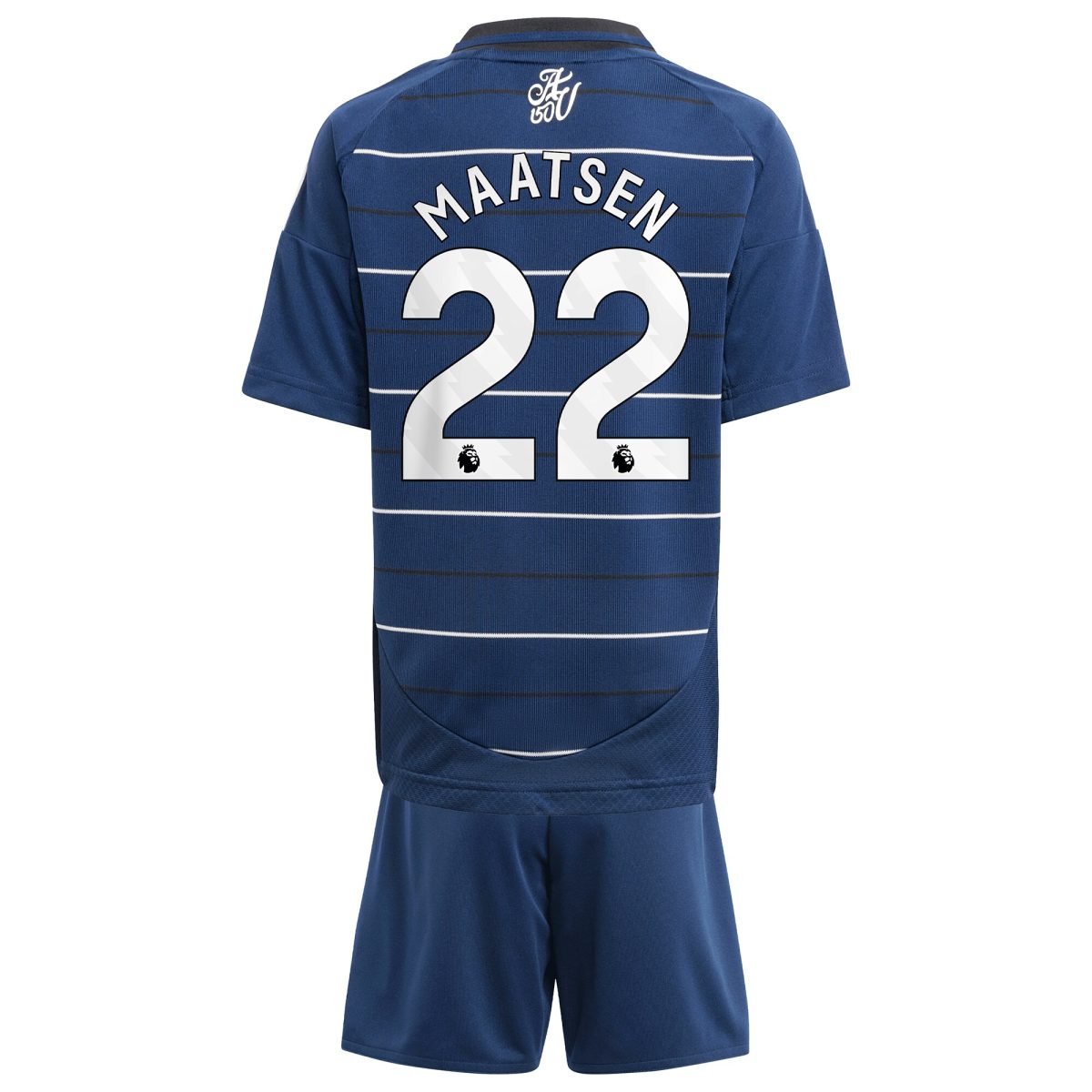 Explore the aston villa adidas third minikit 2024-25 with maatsen 22 printing Collection of Aston Villa jerseys. Authentic, high-quality football shirts for every supporter, available worldwide.
