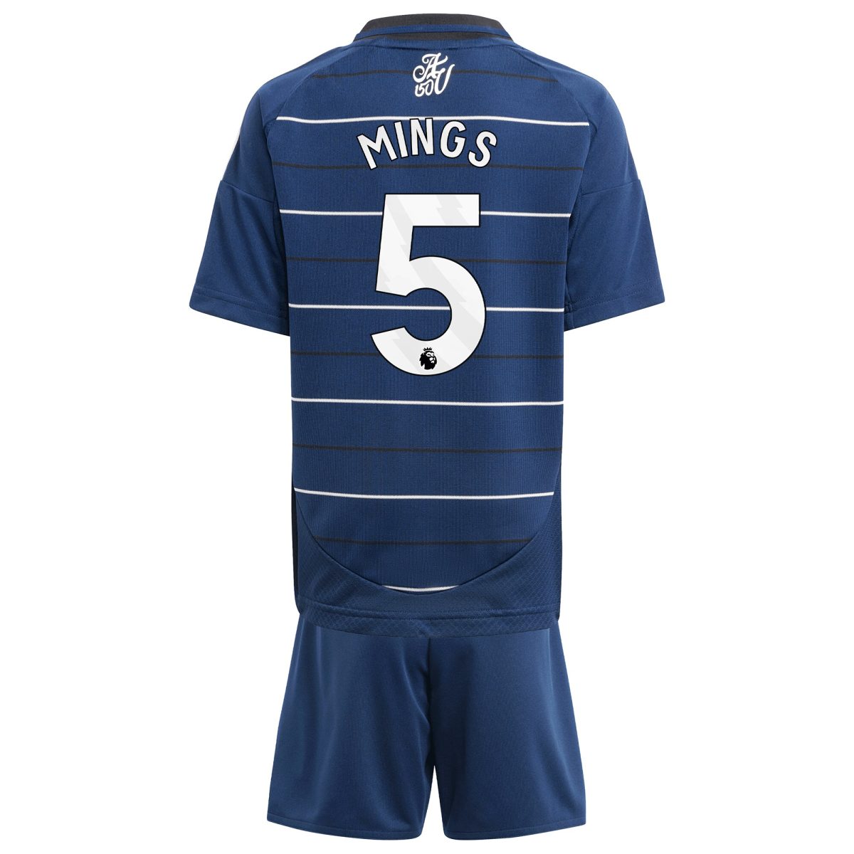 Explore the aston villa adidas third minikit 2024-25 with mings 5 printing Collection of Aston Villa jerseys. Authentic, high-quality football shirts for every supporter, available worldwide.