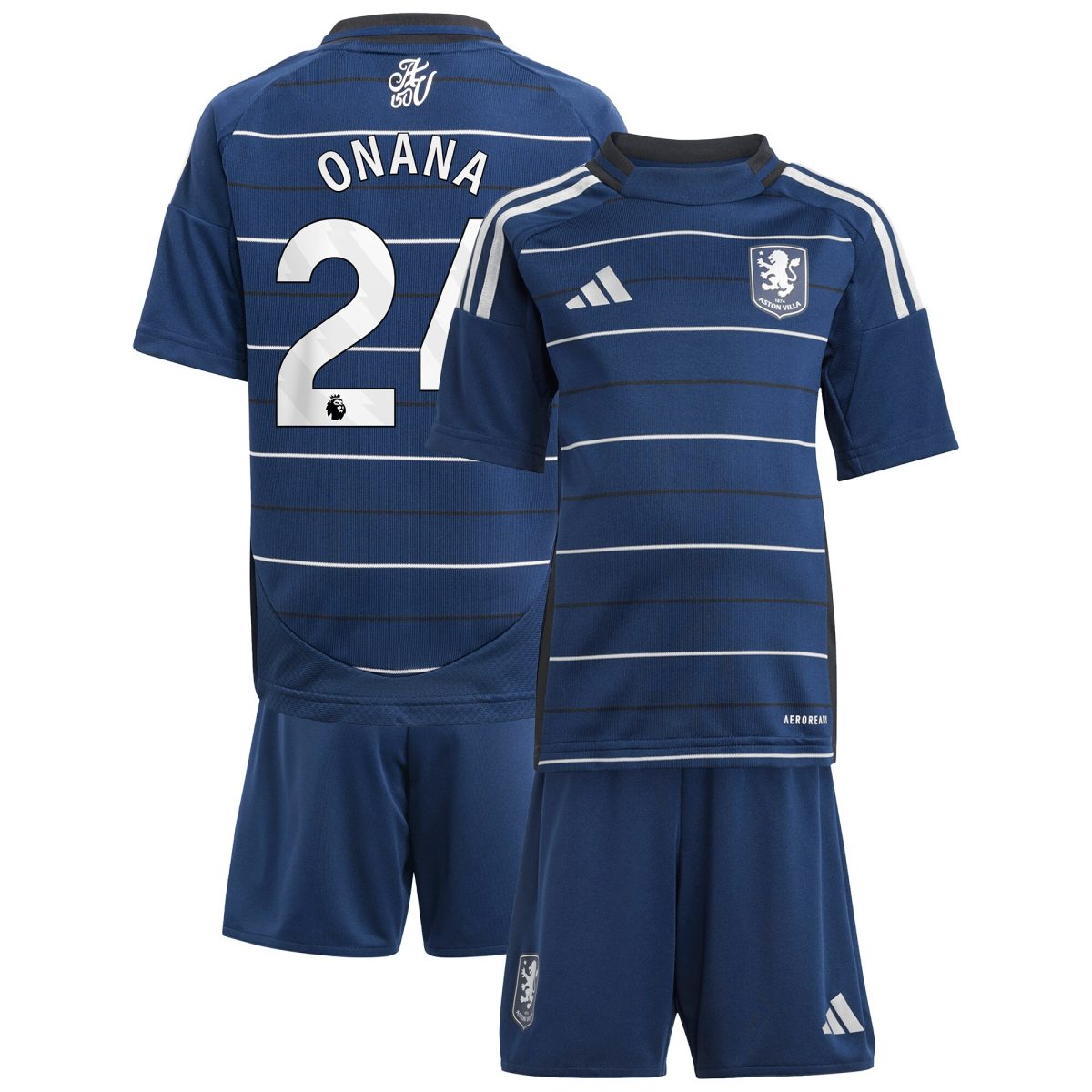 Explore the aston villa adidas third minikit 2024-25 with onana 24 printing Collection of Aston Villa jerseys. Authentic, high-quality football shirts for every supporter, available worldwide.