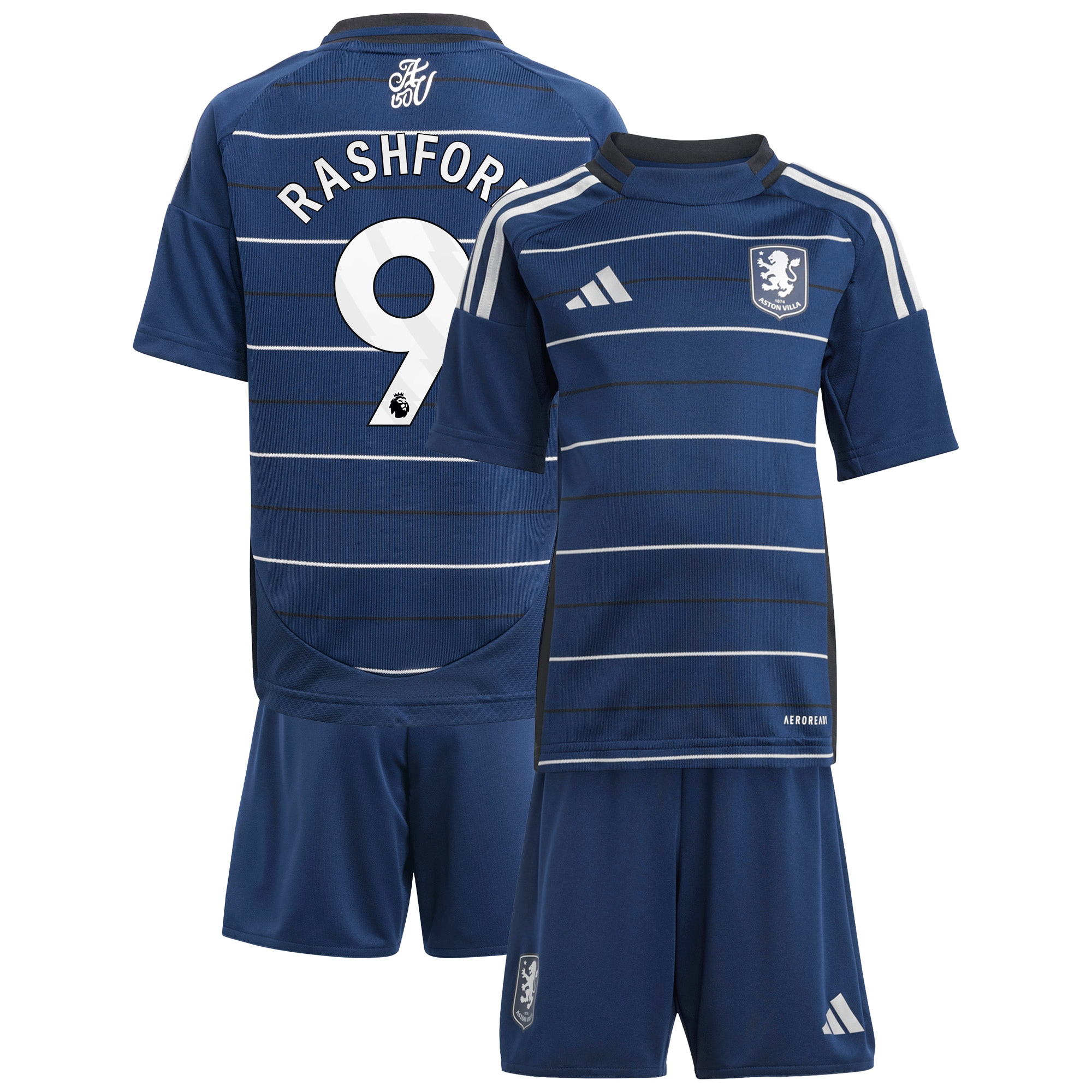 Explore the aston villa adidas third minikit 2024-25 with rashford 9 printing Collection of Aston Villa jerseys. Authentic, high-quality football shirts for every supporter, available worldwide.
