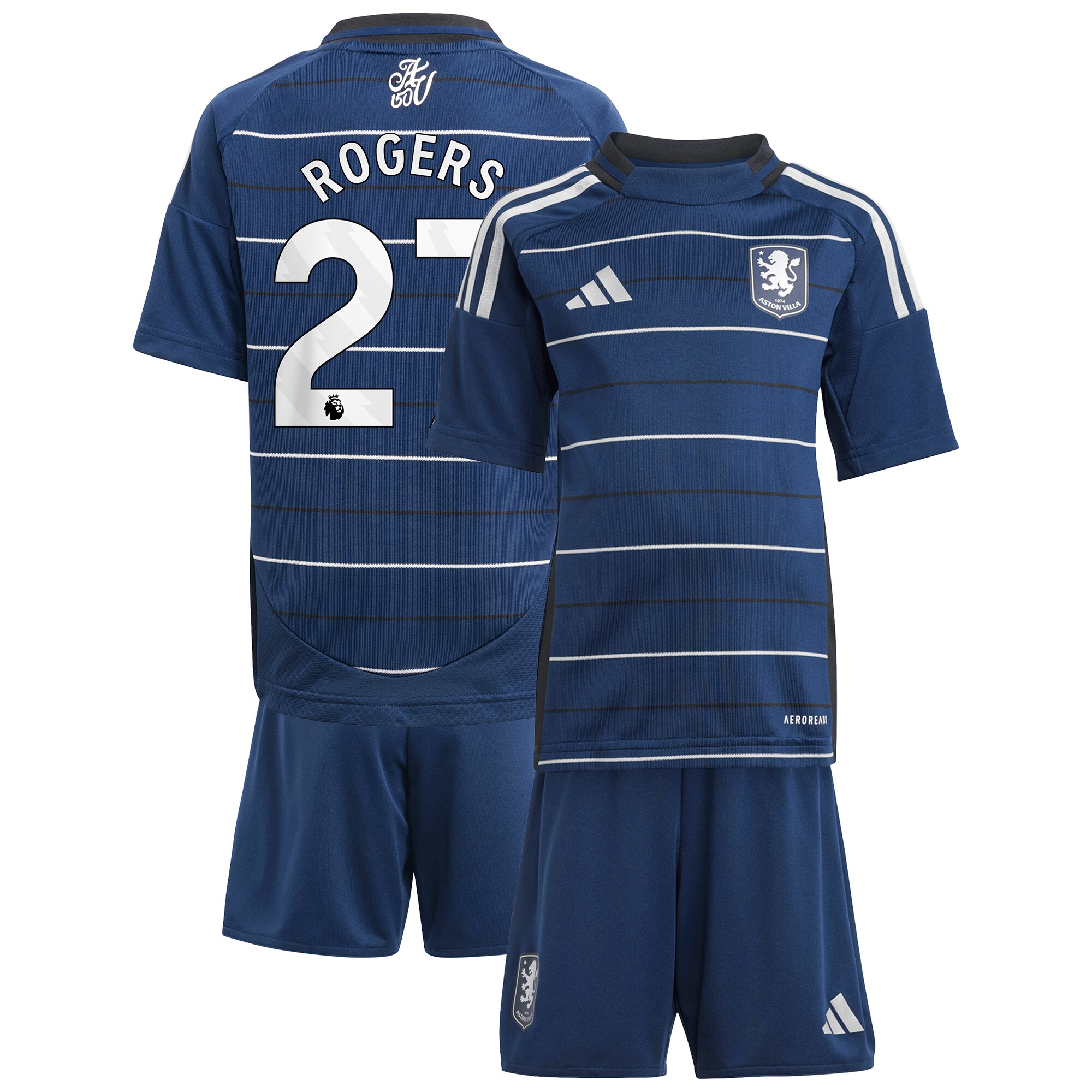 Explore the aston villa adidas third minikit 2024-25 with rogers 27 printing Collection of Aston Villa jerseys. Authentic, high-quality football shirts for every supporter, available worldwide.