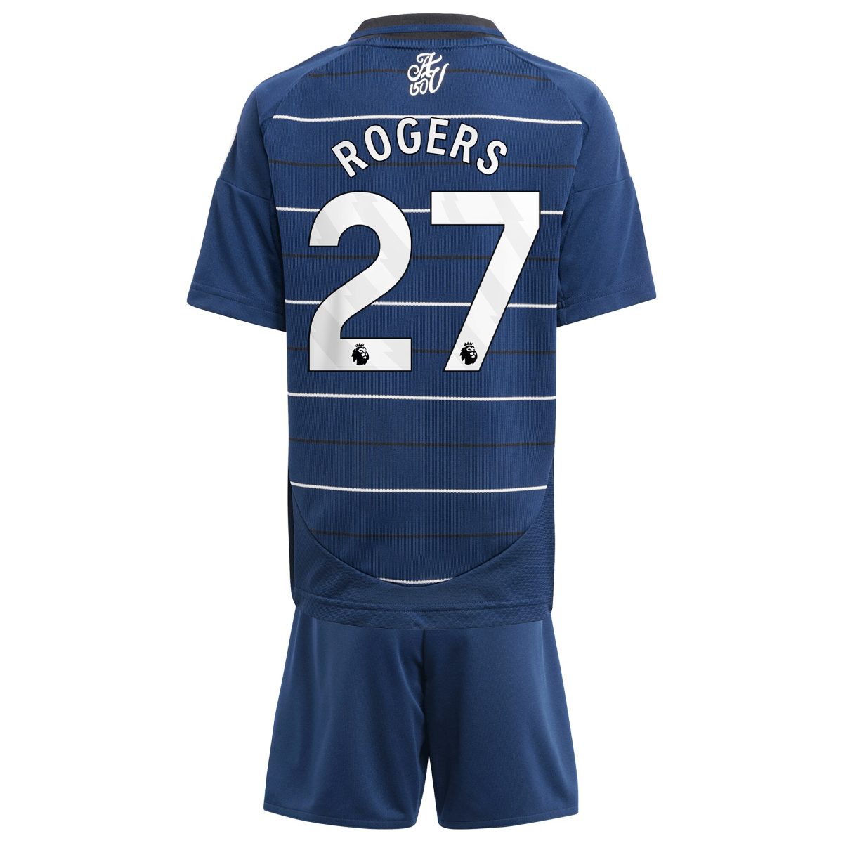 Explore the aston villa adidas third minikit 2024-25 with rogers 27 printing Collection of Aston Villa jerseys. Authentic, high-quality football shirts for every supporter, available worldwide.