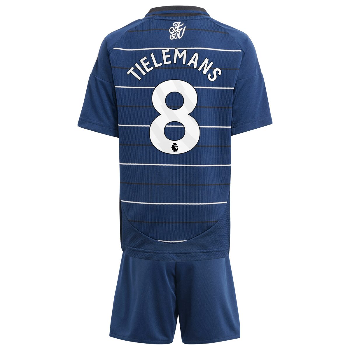 Explore the aston villa adidas third minikit 2024-25 with tielemans 8 printing Collection of Aston Villa jerseys. Authentic, high-quality football shirts for every supporter, available worldwide.