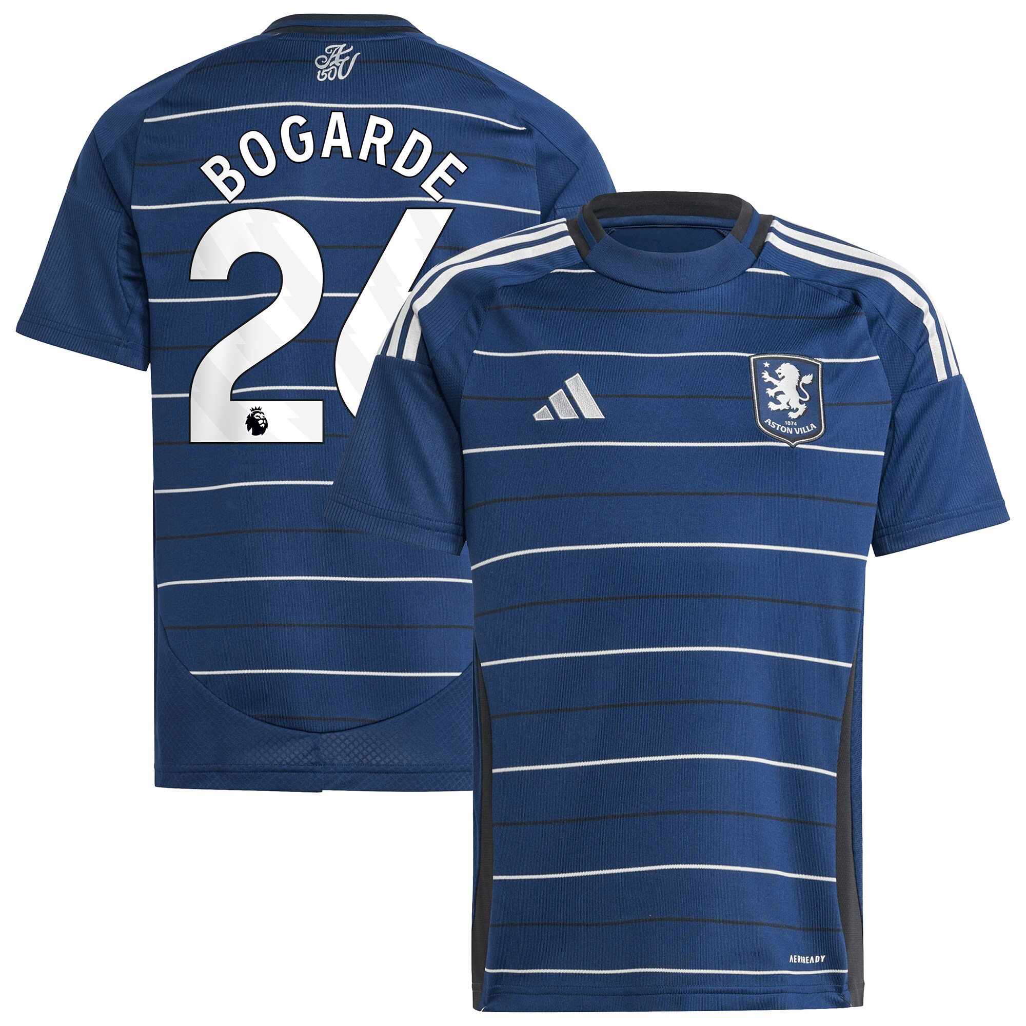 Explore the aston villa adidas third shirt 2024-25 – kids with bogarde 26 printing Collection of Aston Villa jerseys. Authentic, high-quality football shirts for every supporter, available worldwide.