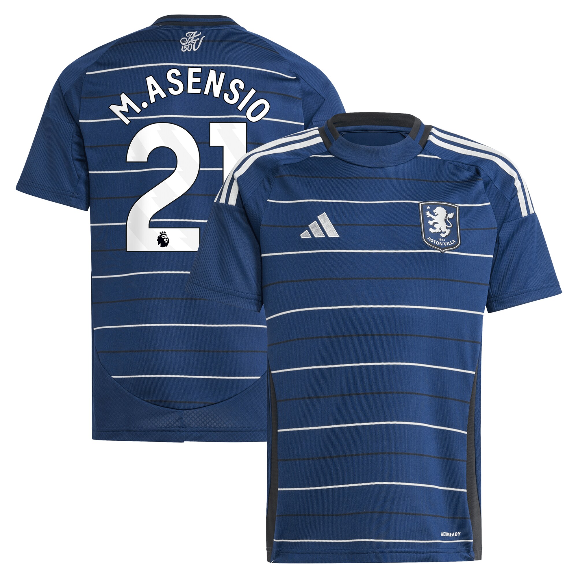 Explore the aston villa adidas third shirt 2024-25 – kids with m.asensio 21 printing Collection of Aston Villa jerseys. Authentic, high-quality football shirts for every supporter, available worldwide.