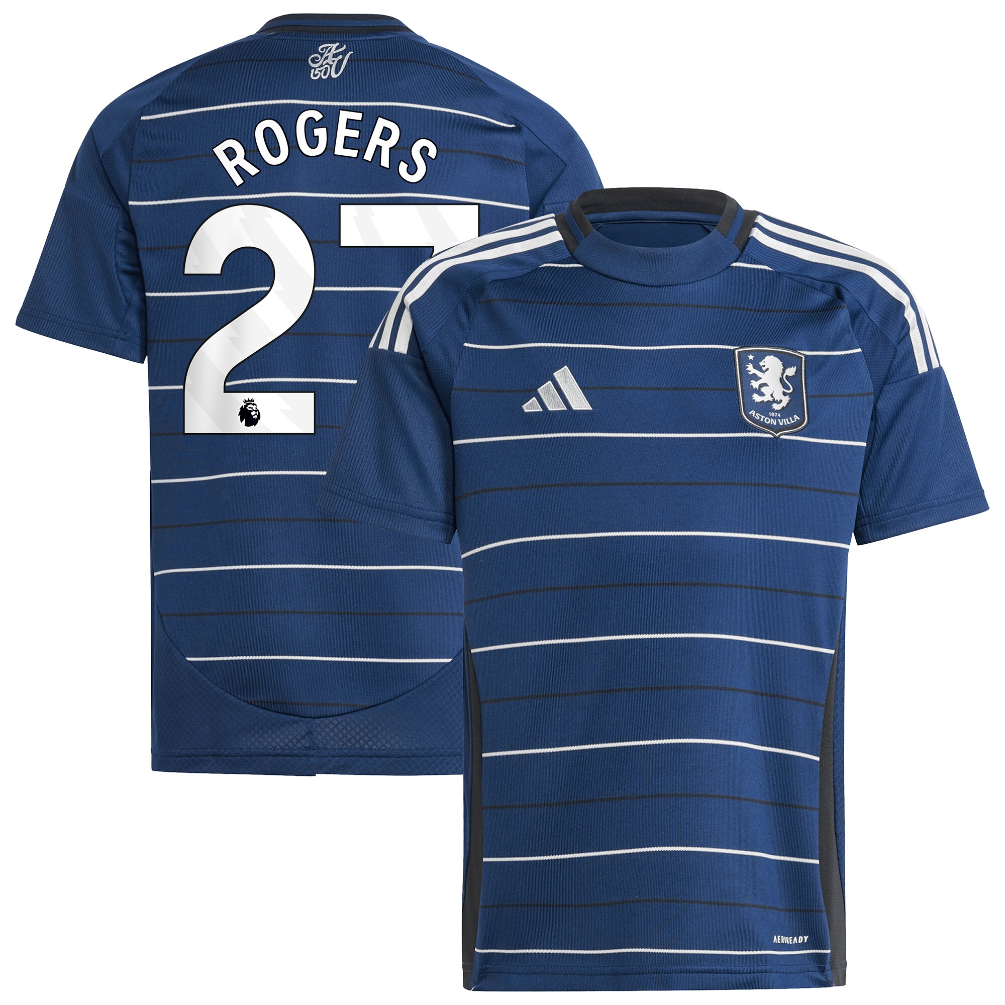 Explore the aston villa adidas third shirt 2024-25 – kids with rogers 27 printing Collection of Aston Villa jerseys. Authentic, high-quality football shirts for every supporter, available worldwide.