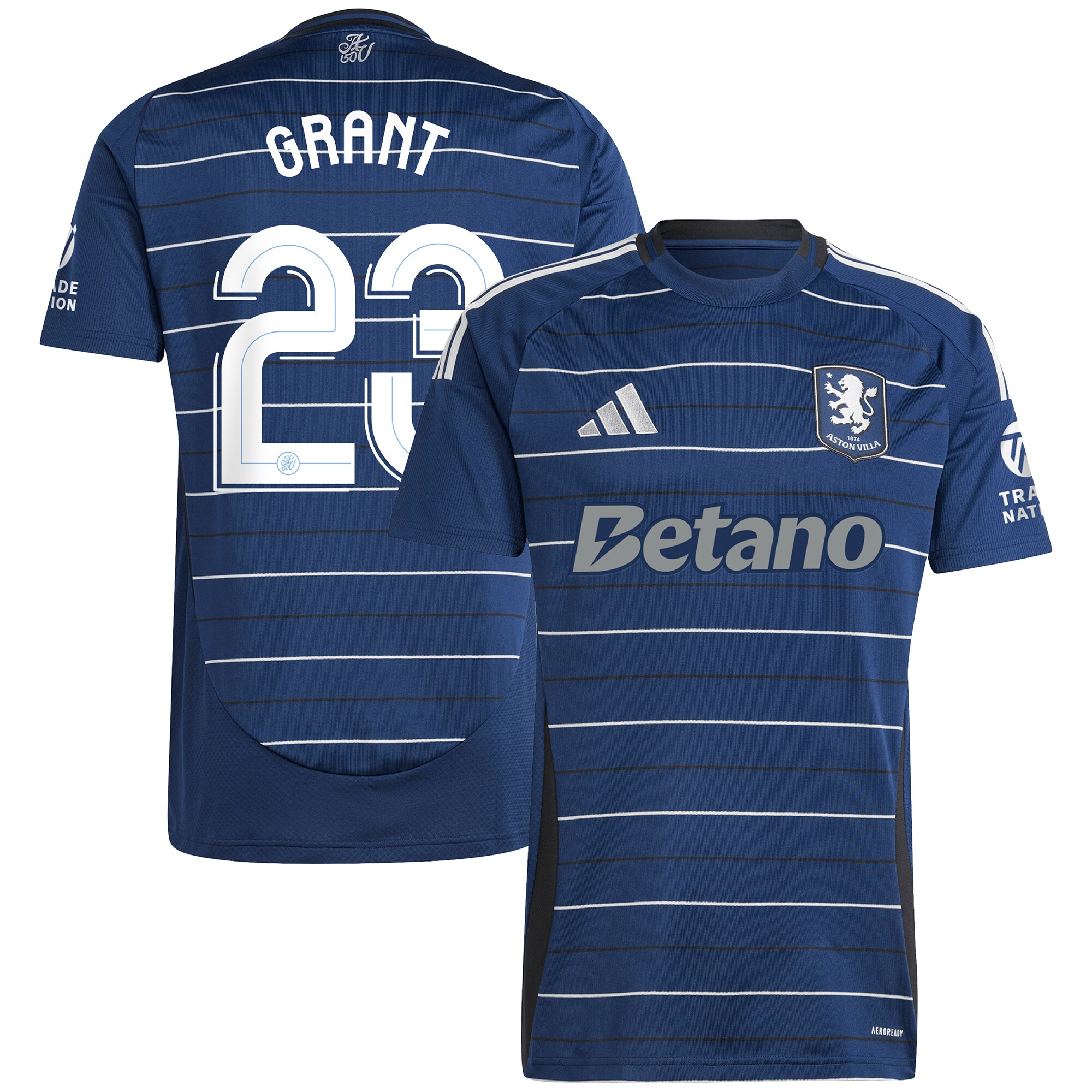 Explore the aston villa adidas third shirt 2024-25 with grant 23 cup printing Collection of Aston Villa jerseys. Authentic, high-quality football shirts for every supporter, available worldwide.