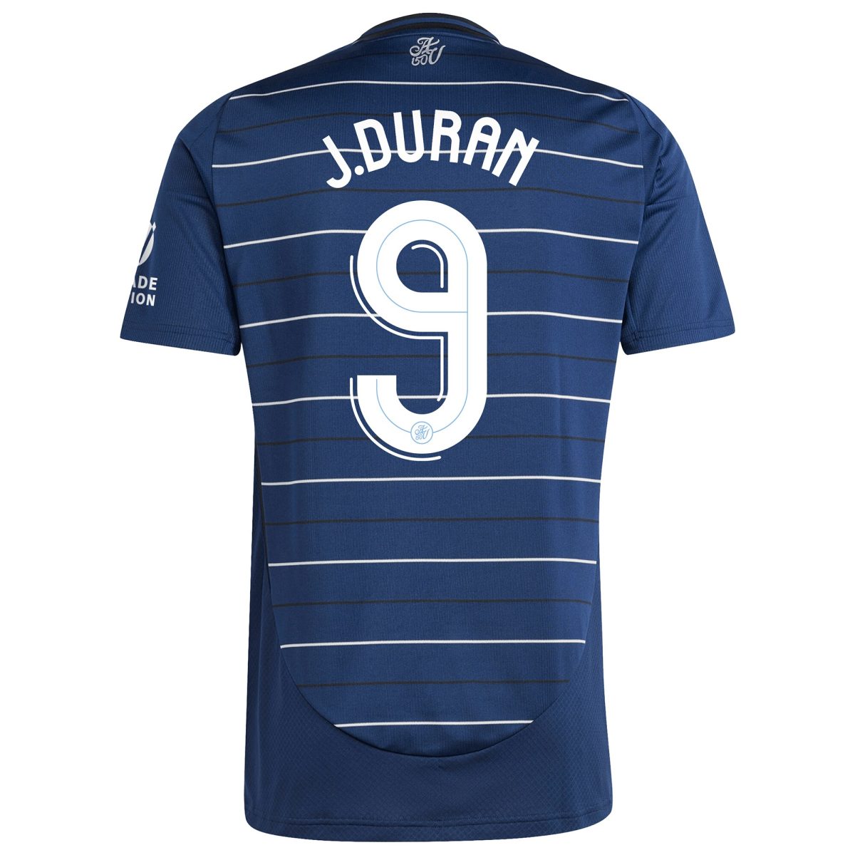 Explore the aston villa adidas third shirt 2024-25 with j.duran 9 cup printing Collection of Aston Villa jerseys. Authentic, high-quality football shirts for every supporter, available worldwide.