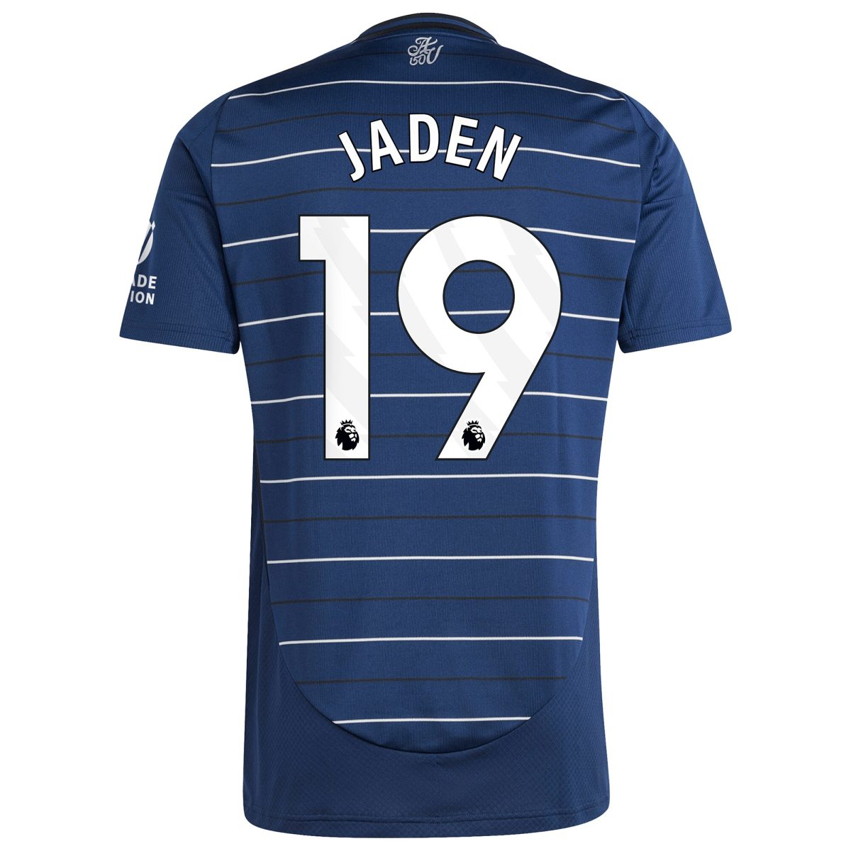 Explore the aston villa adidas third shirt 2024-25 with jaden 19 printing Collection of Aston Villa jerseys. Authentic, high-quality football shirts for every supporter, available worldwide.