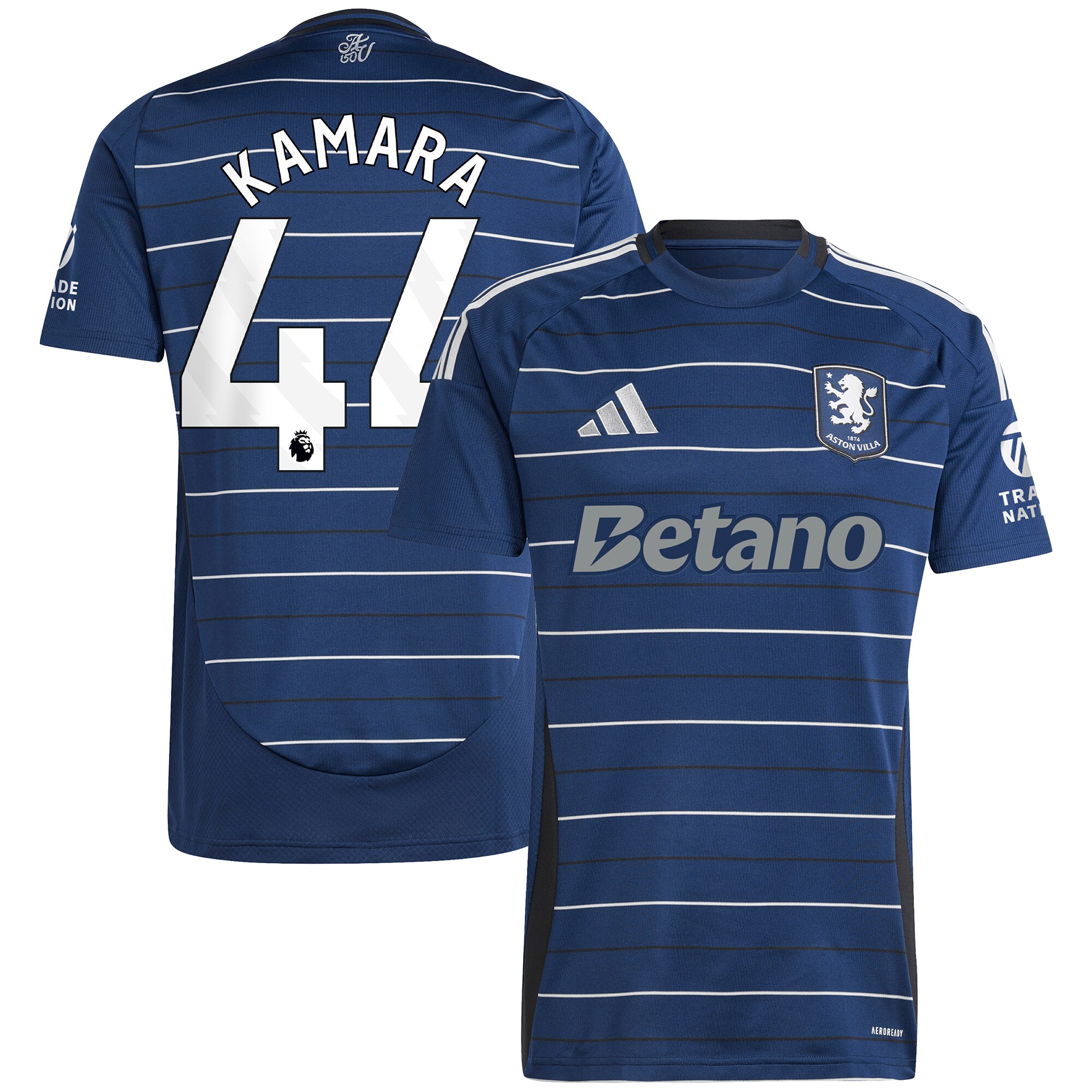Explore the aston villa adidas third shirt 2024-25 with kamara 44 printing Collection of Aston Villa jerseys. Authentic, high-quality football shirts for every supporter, available worldwide.