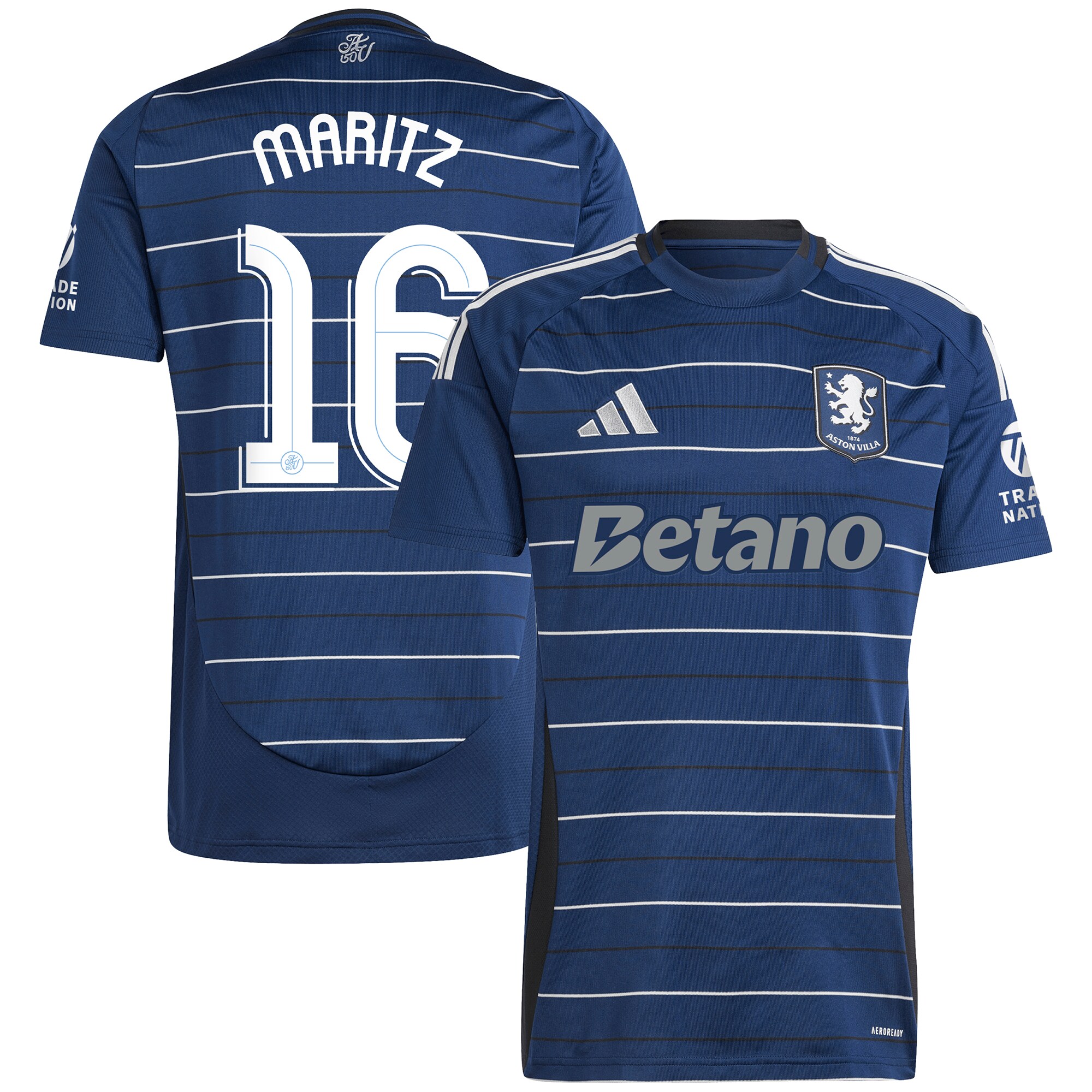 Explore the aston villa adidas third shirt 2024-25 with maritz 16 cup printing Collection of Aston Villa jerseys. Authentic, high-quality football shirts for every supporter, available worldwide.
