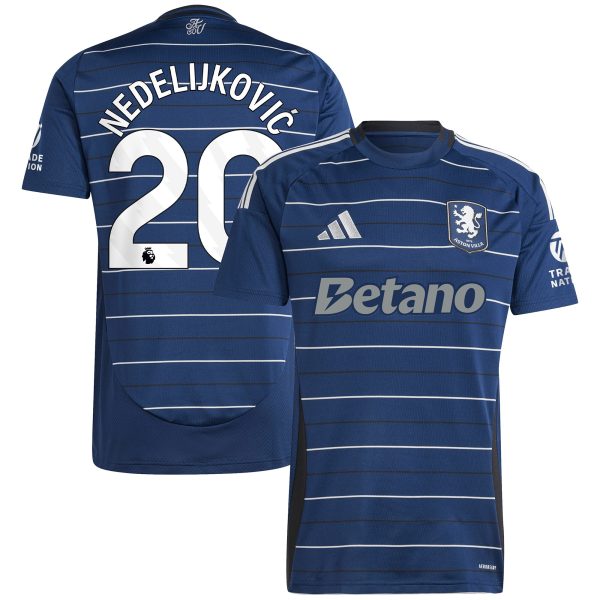 Explore the aston villa adidas third shirt 2024-25 with nedeljković 20 printing Collection of Aston Villa jerseys. Authentic, high-quality football shirts for every supporter, available worldwide.