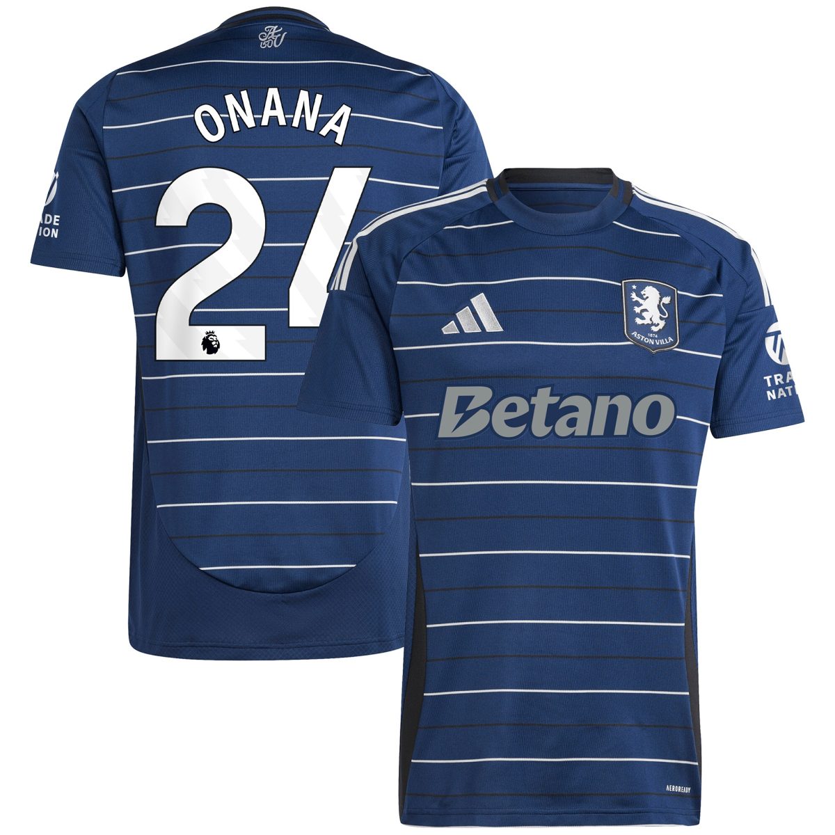 Explore the aston villa adidas third shirt 2024-25 with onana 24 printing Collection of Aston Villa jerseys. Authentic, high-quality football shirts for every supporter, available worldwide.