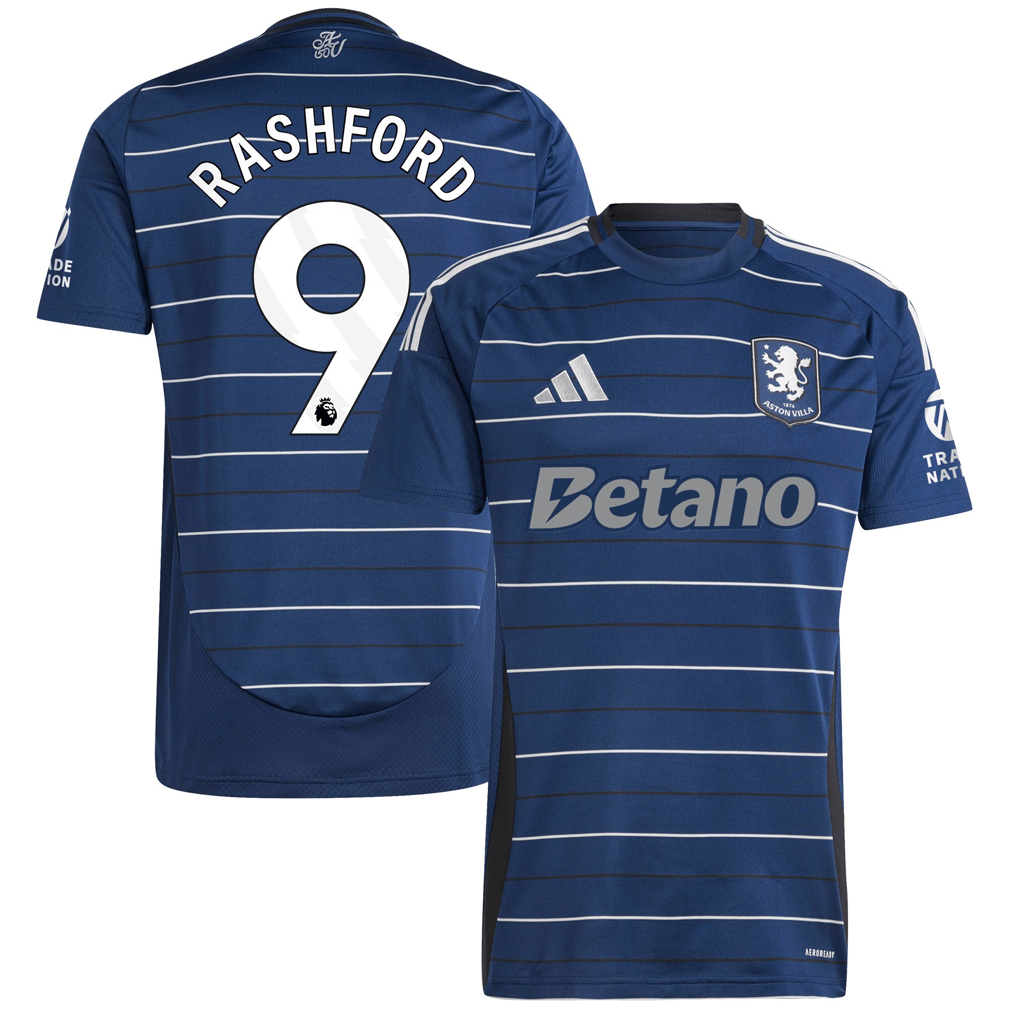 Explore the aston villa adidas third shirt 2024-25 with rashford 9 printing Collection of Aston Villa jerseys. Authentic, high-quality football shirts for every supporter, available worldwide.