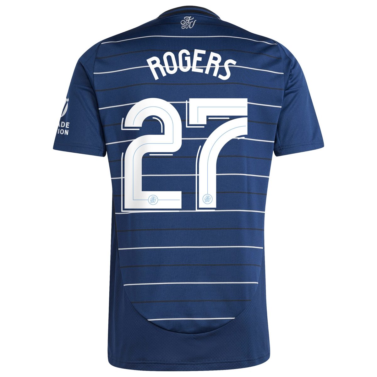 Explore the aston villa adidas third shirt 2024-25 with rogers 27 cup printing Collection of Aston Villa jerseys. Authentic, high-quality football shirts for every supporter, available worldwide.