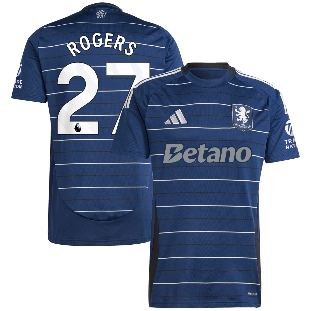 Explore the aston villa adidas third shirt 2024-25 with rogers 27 printing Collection of Aston Villa jerseys. Authentic, high-quality football shirts for every supporter, available worldwide.