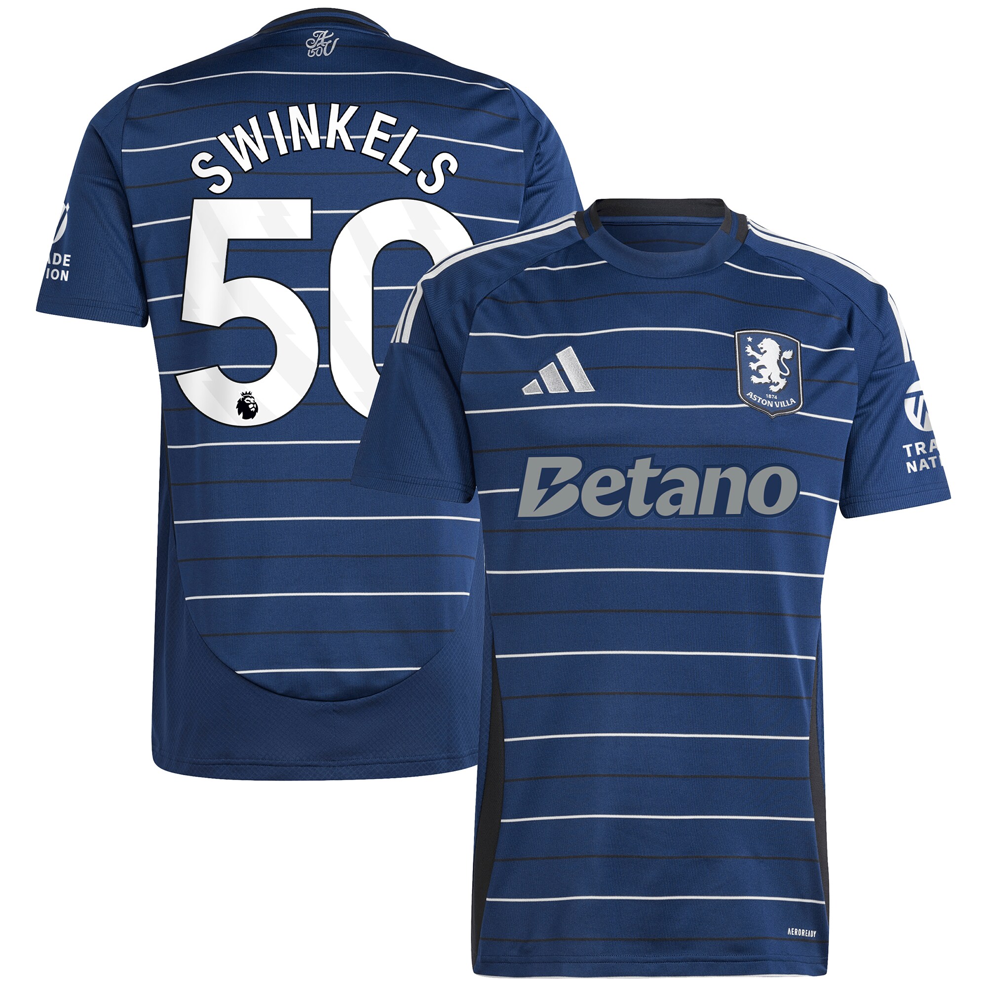 Explore the aston villa adidas third shirt 2024-25 with swinkels 50 printing Collection of Aston Villa jerseys. Authentic, high-quality football shirts for every supporter, available worldwide.